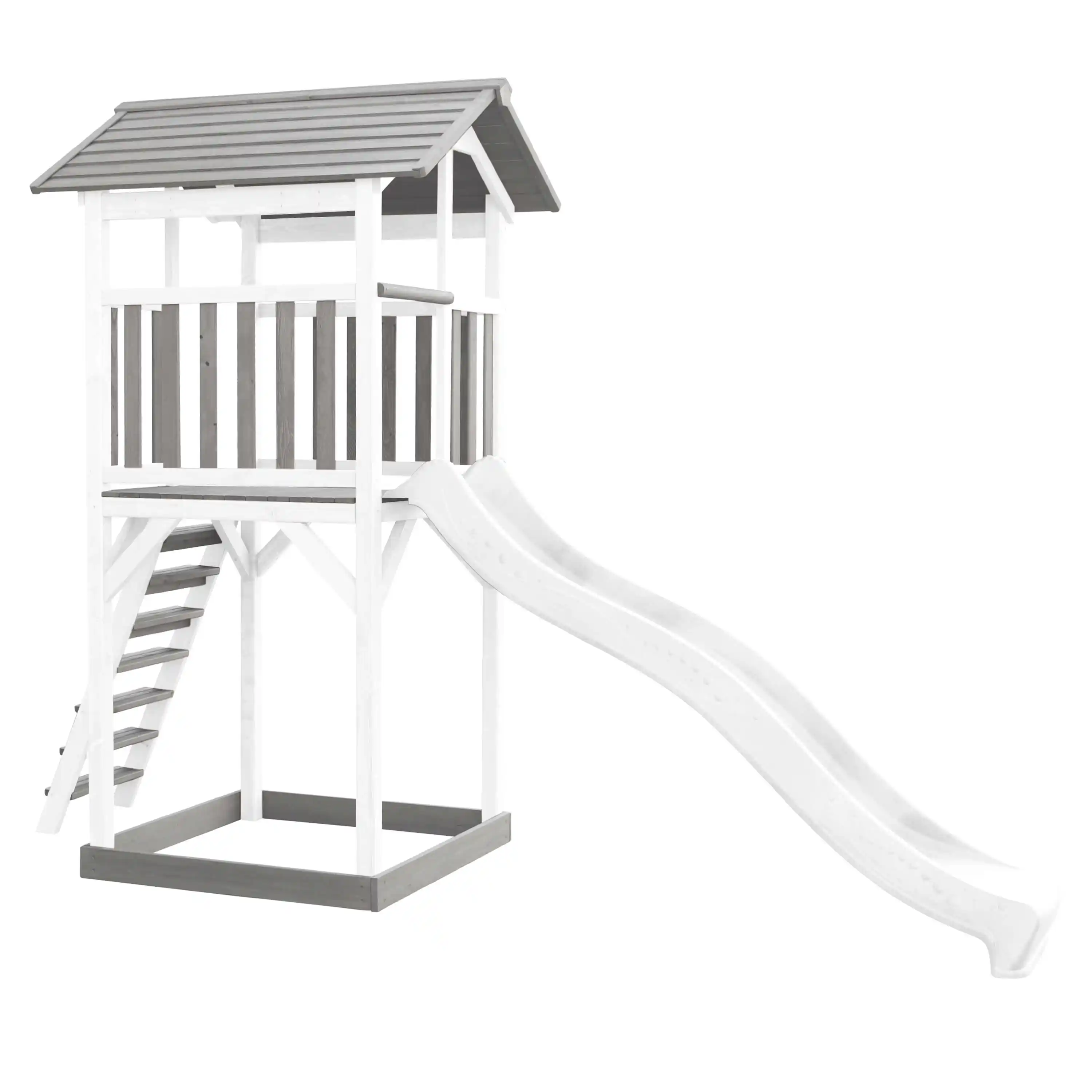 AXI Beach Tower Aire de jeux Grise/Blanche - Toboggan Blanc