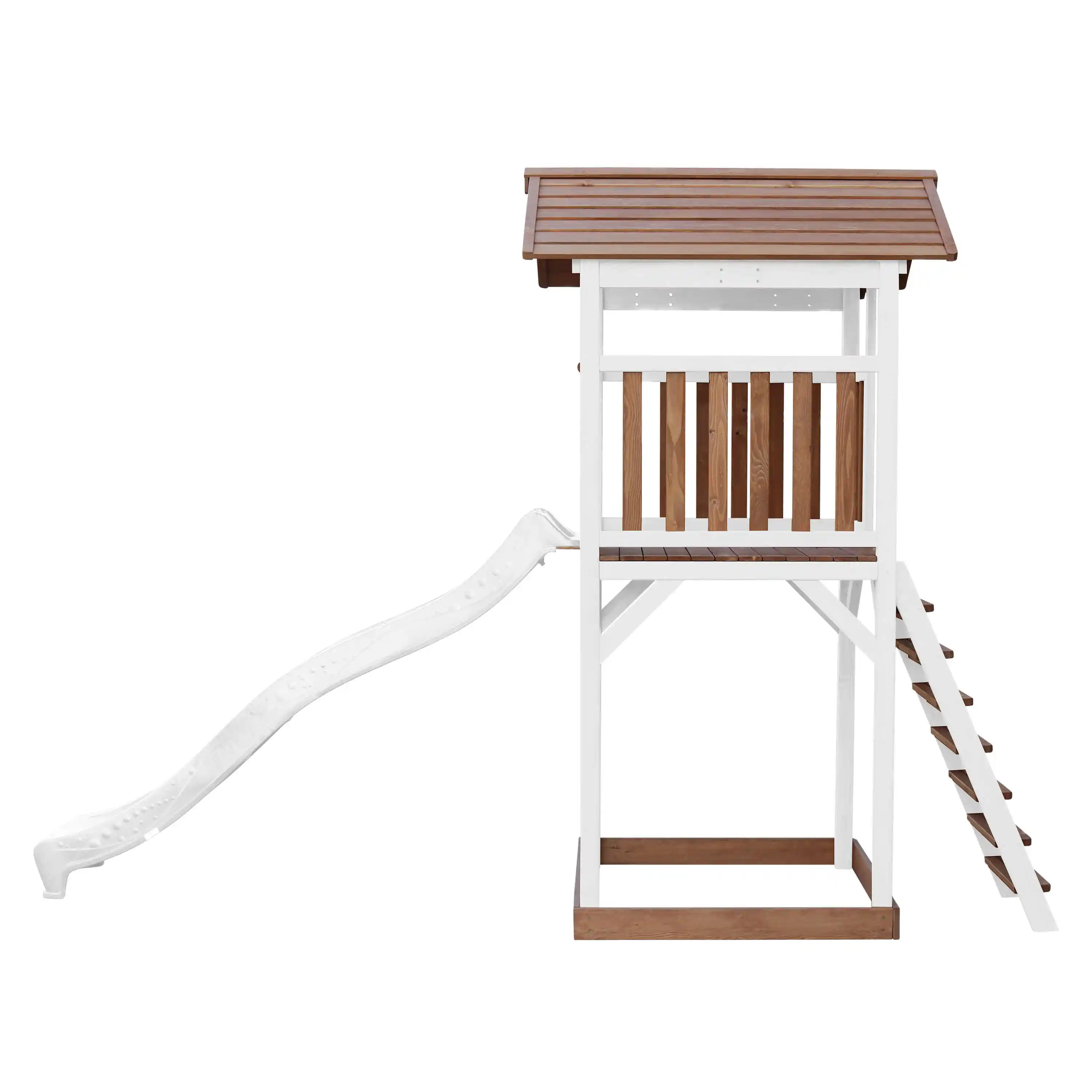 AXI Beach Tower Aire de jeux Marron/Blanche - Toboggan Blanc