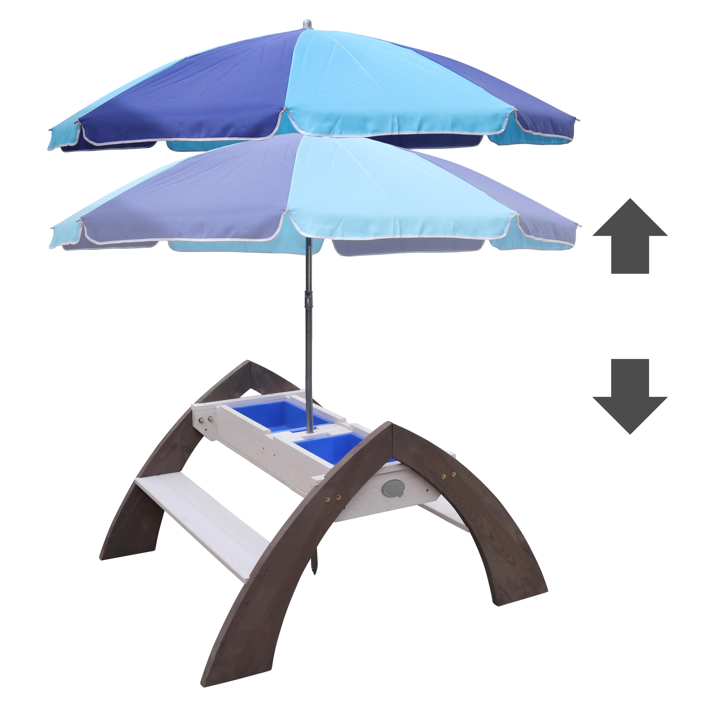 AXI Delta Sand & Water Picnic Table with Umbrella