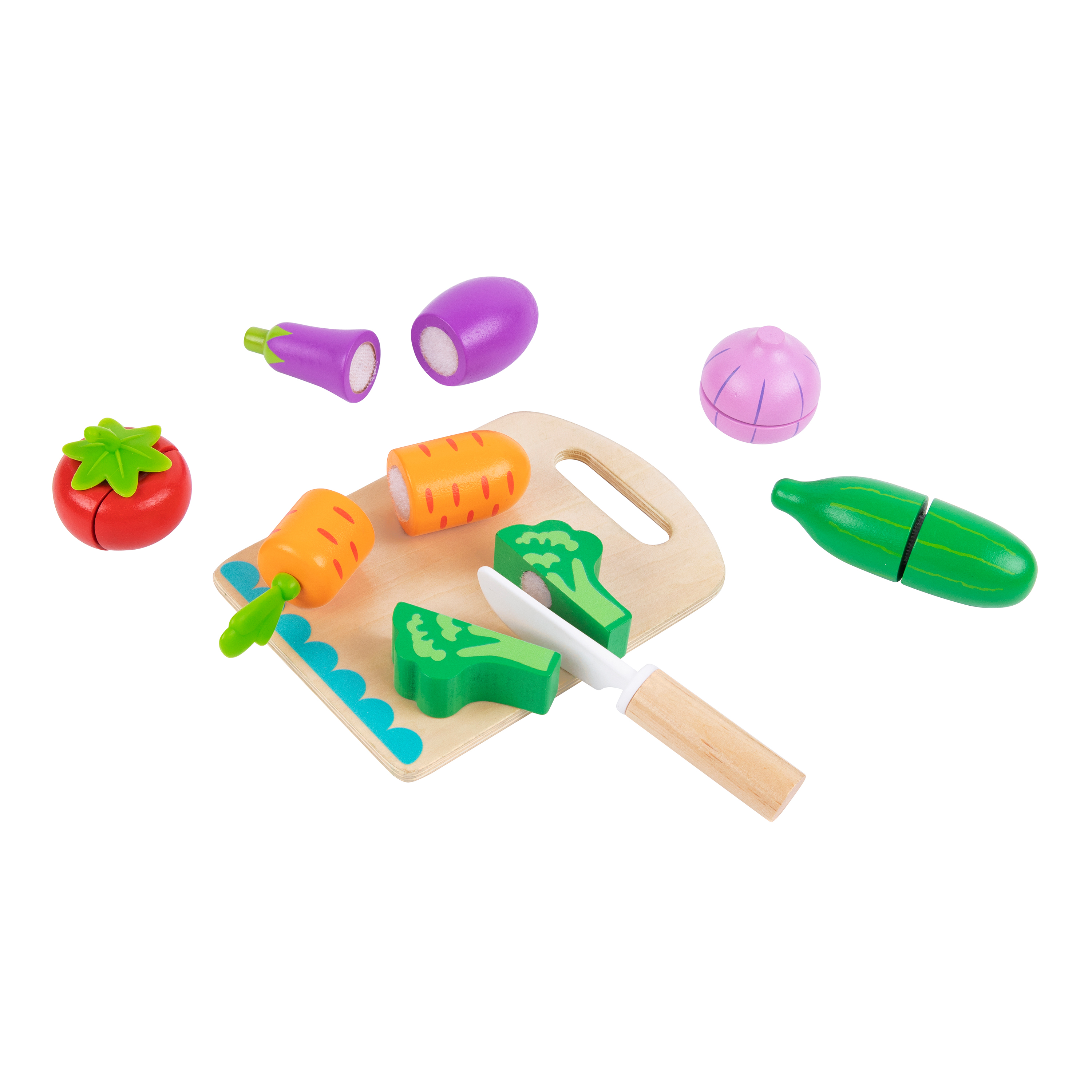 Tooky Toy Jouet Légumes à découper en bois