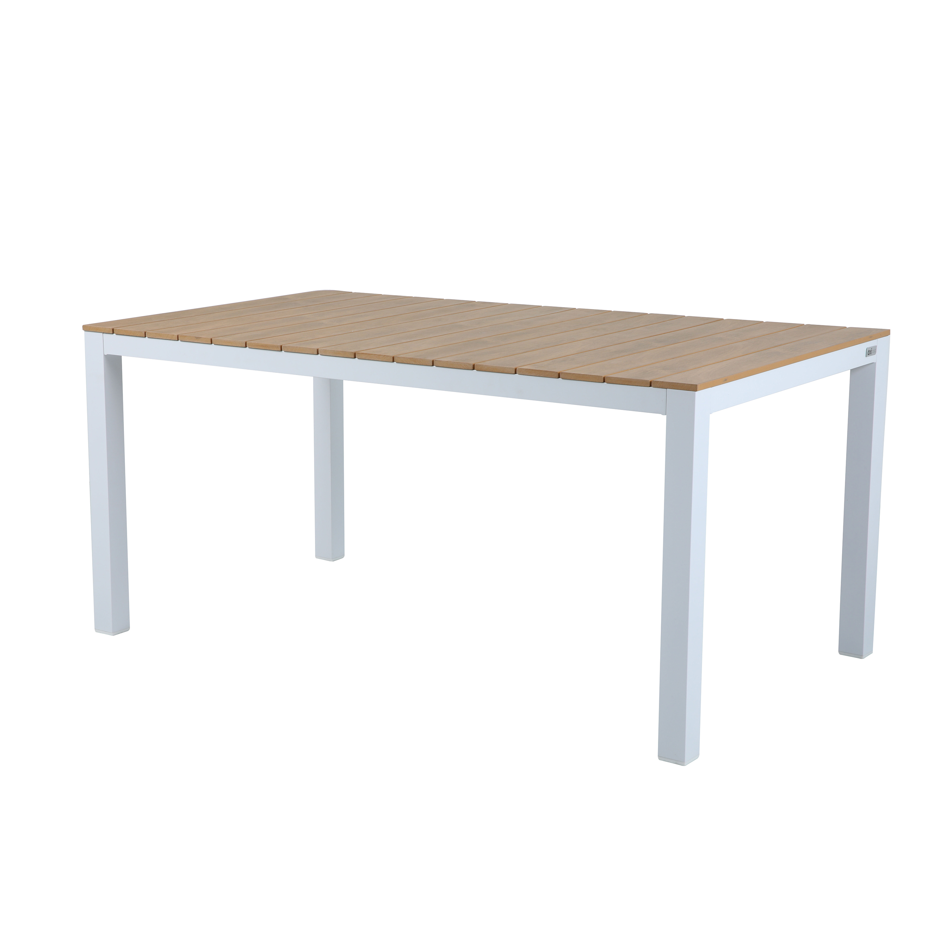 AXI Suvi Table et chaise de jardin avec 4 Chaises blanches en polywood aspect teck 