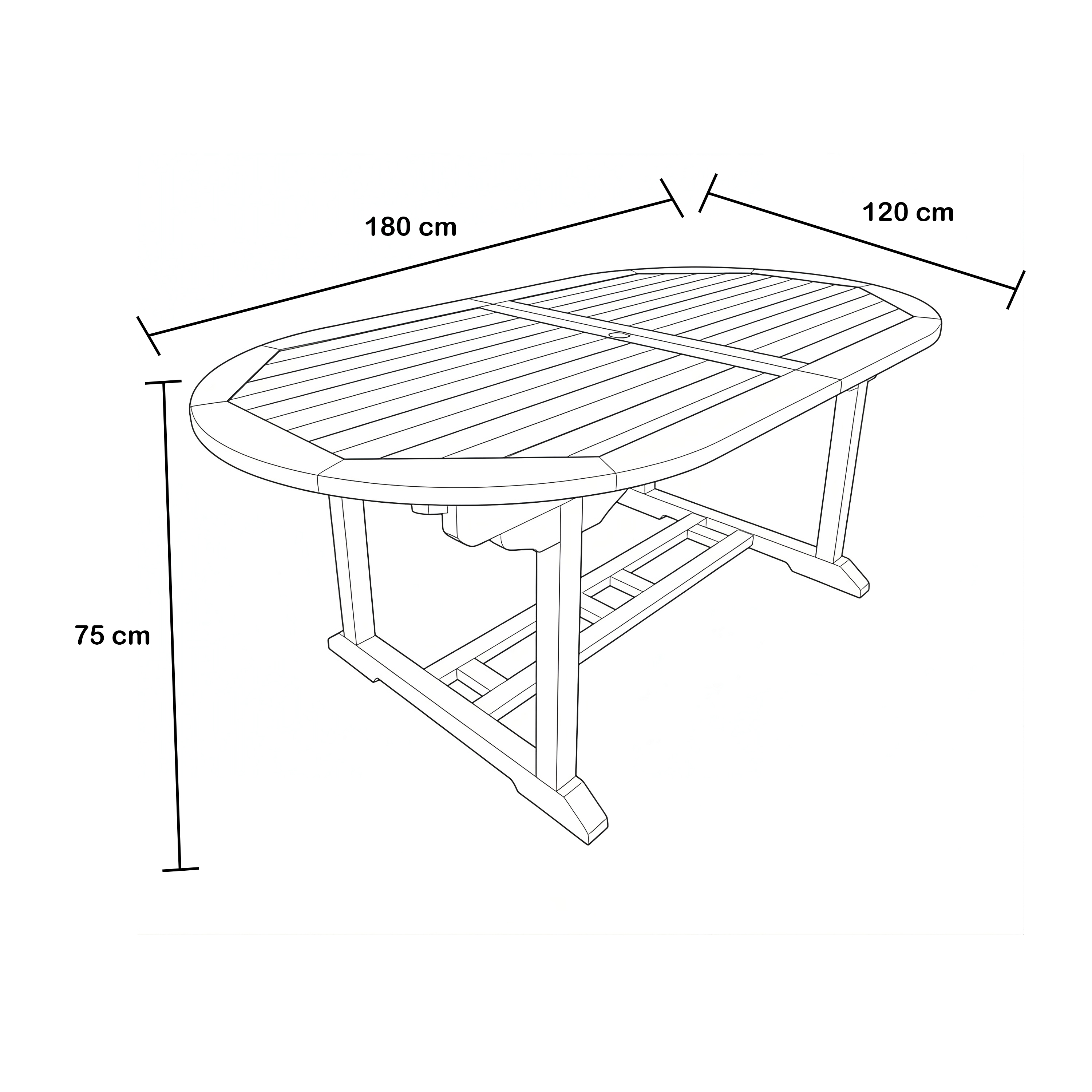 AXI Marzi/Talia 180-240 cm Garden Set 7-piece Teak - Extendable