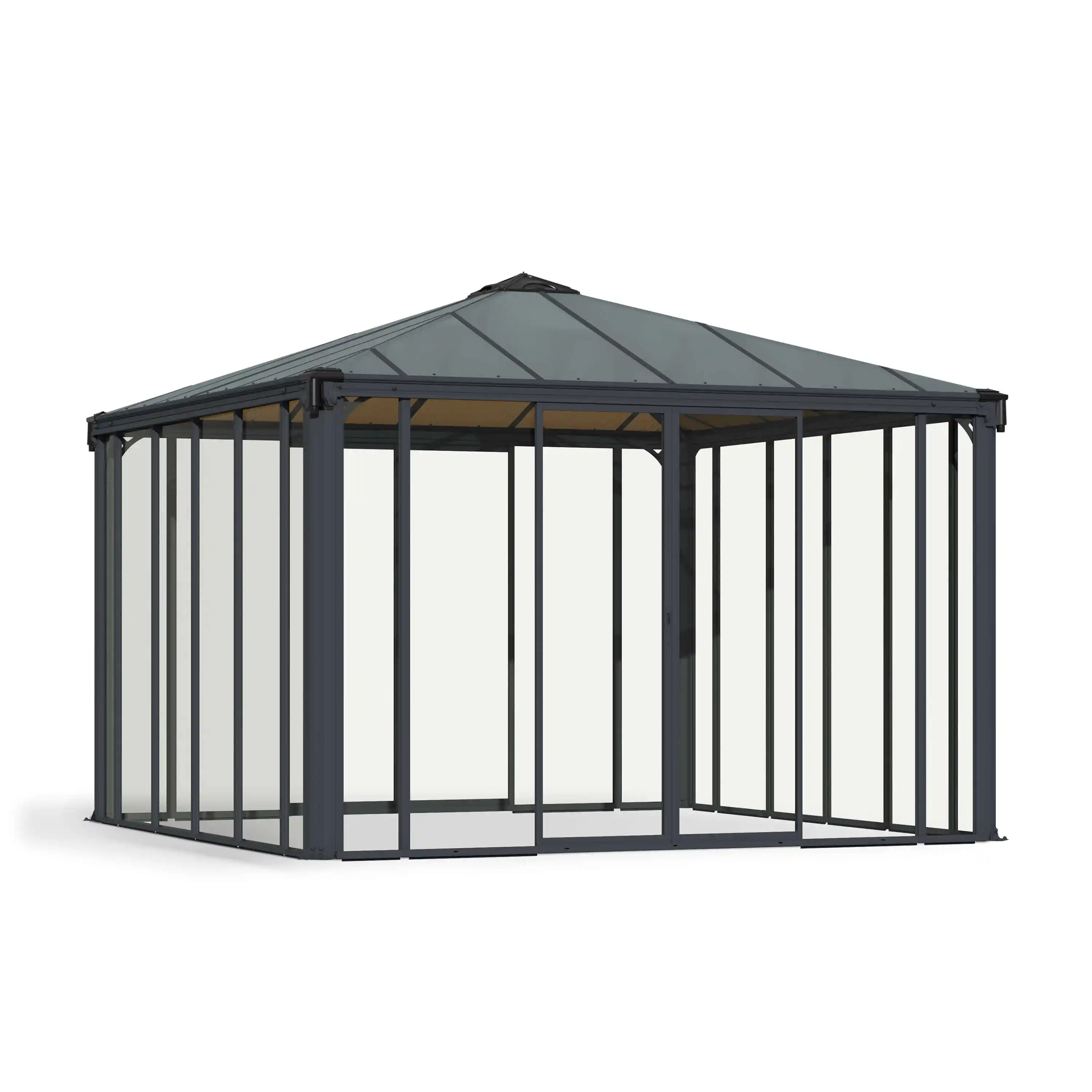 Canopia Ledro 360X360 cm Gesloten tuinpaviljoen Donkergrijs Brons