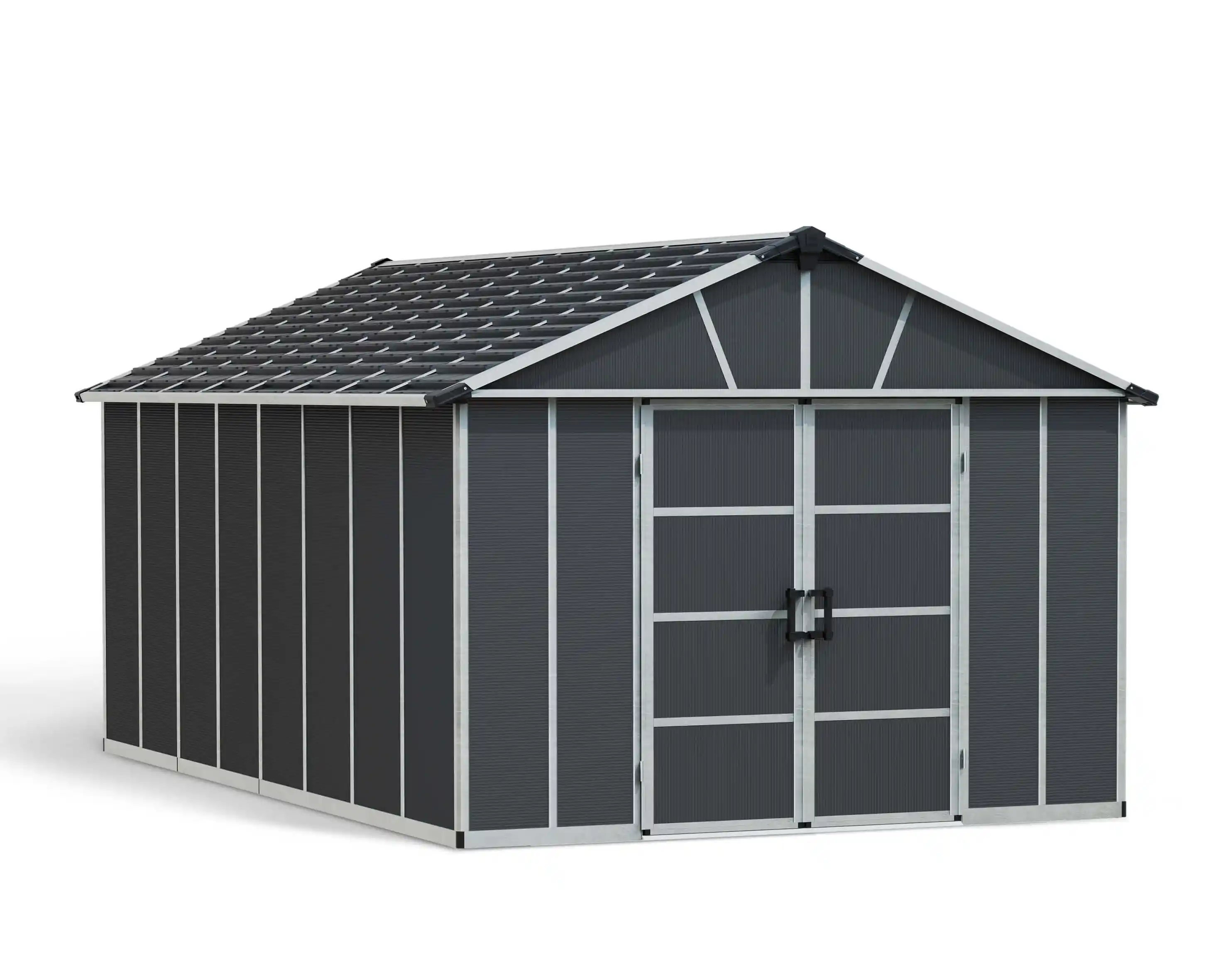 Canopia Yukon grote 519X332 cm schuur met vloer Donkergrijs-7290108139297 Canopia Yukon grote 519X332 cm schuur met vloer Donkergrijs