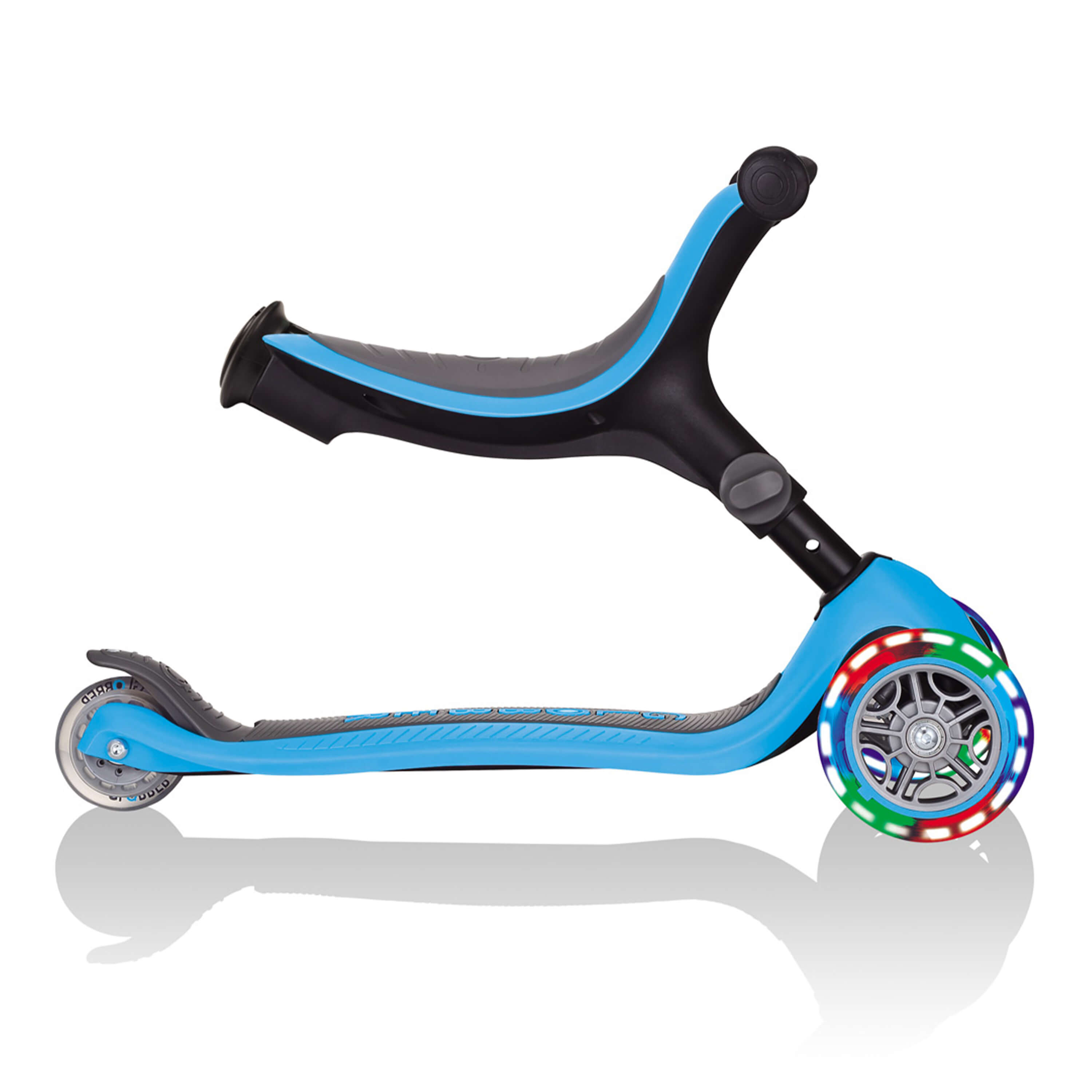 Globber Go Up Foldable Plus Lights 3-in-1 Step lucht blauw