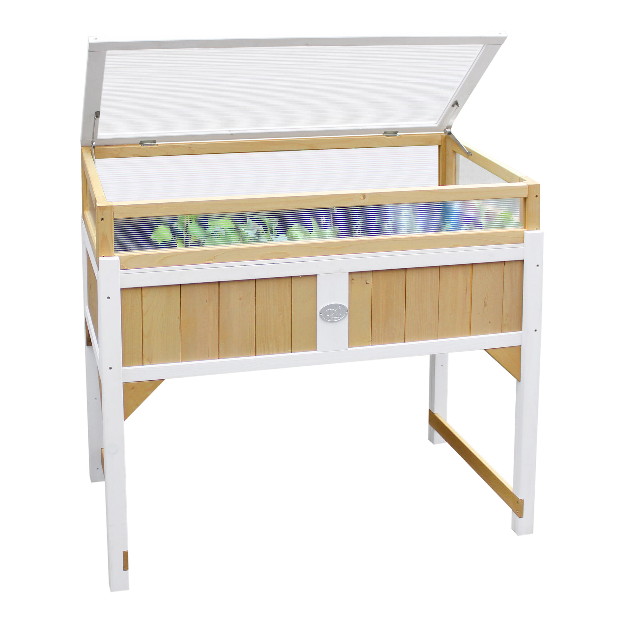 productfoto AXI Kweektafel met broeikas en gronddoek Bruin/wit