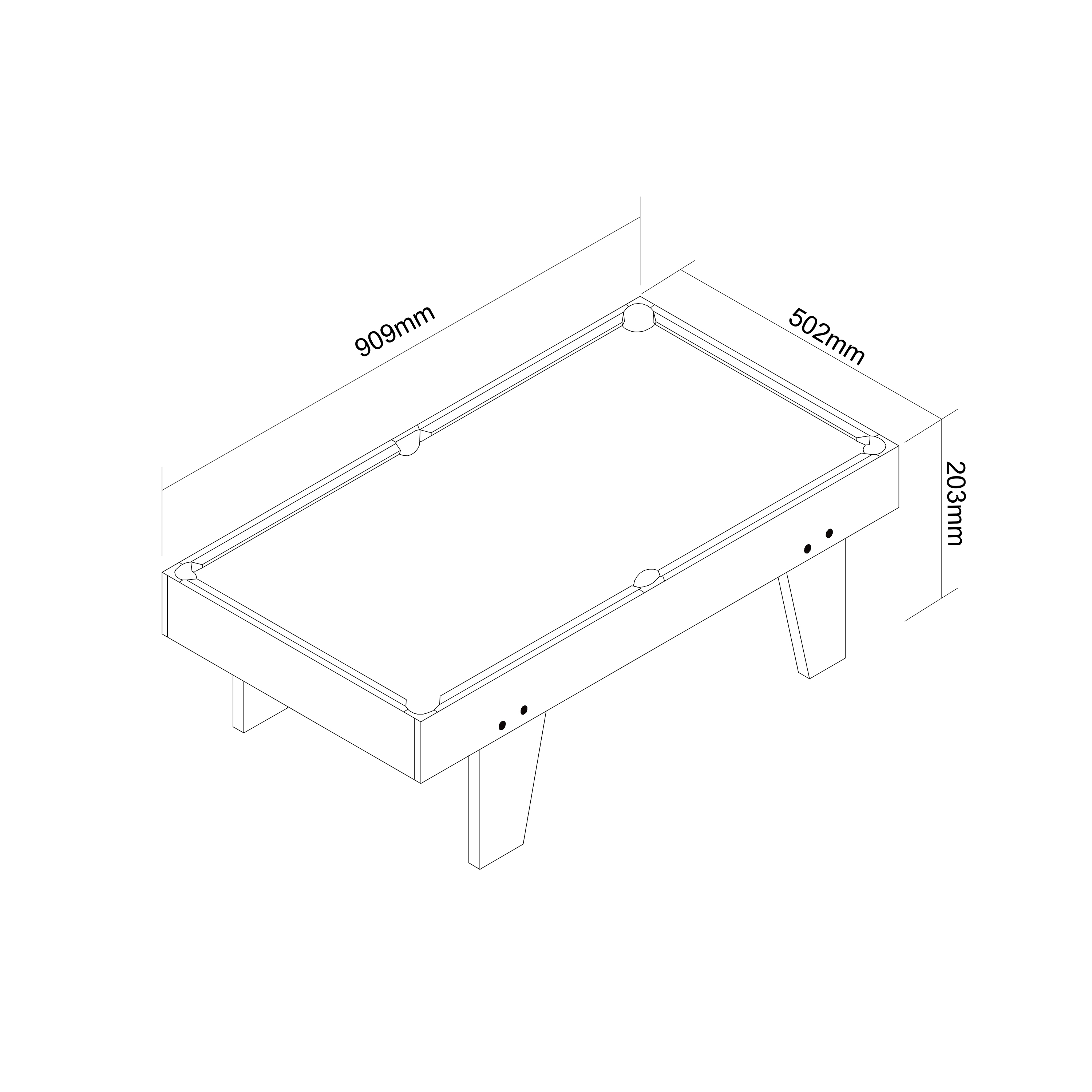 Cougar Pool Table Mini 3 ft Oak/Grey