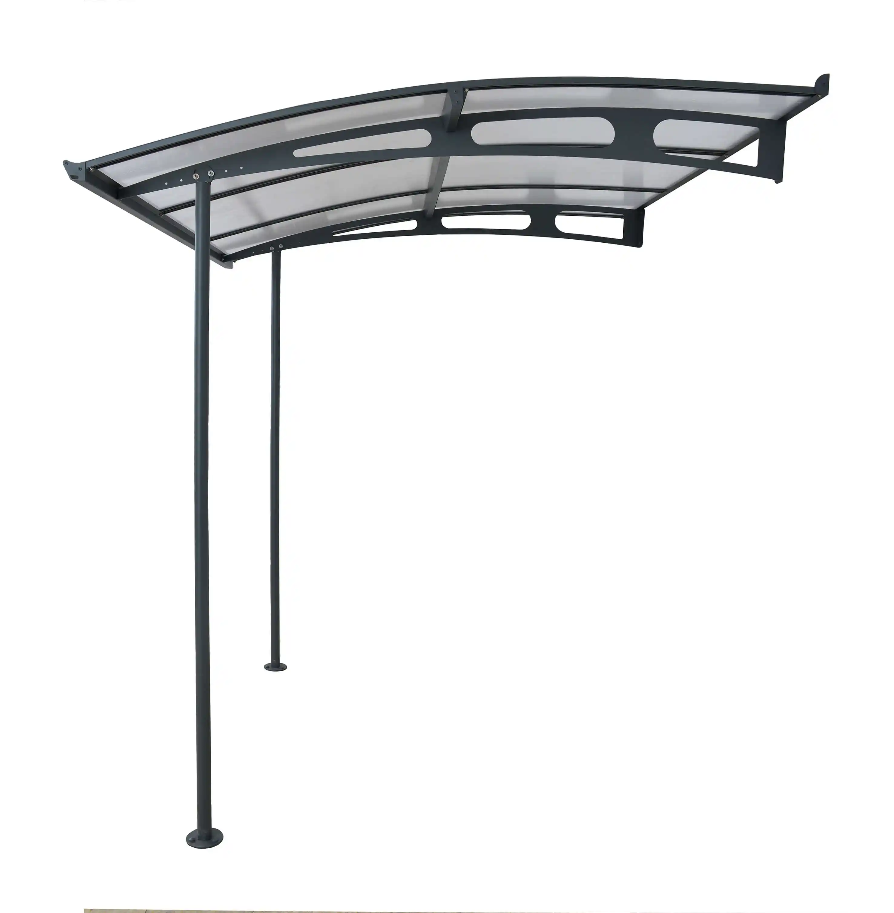 Canopia Vega 200X200X252 cm Deur en Veranda Luifel Grijs Helder-7290108131758 Canopia Vega 200X200X252 cm Deur en Veranda Luifel Grijs Helder