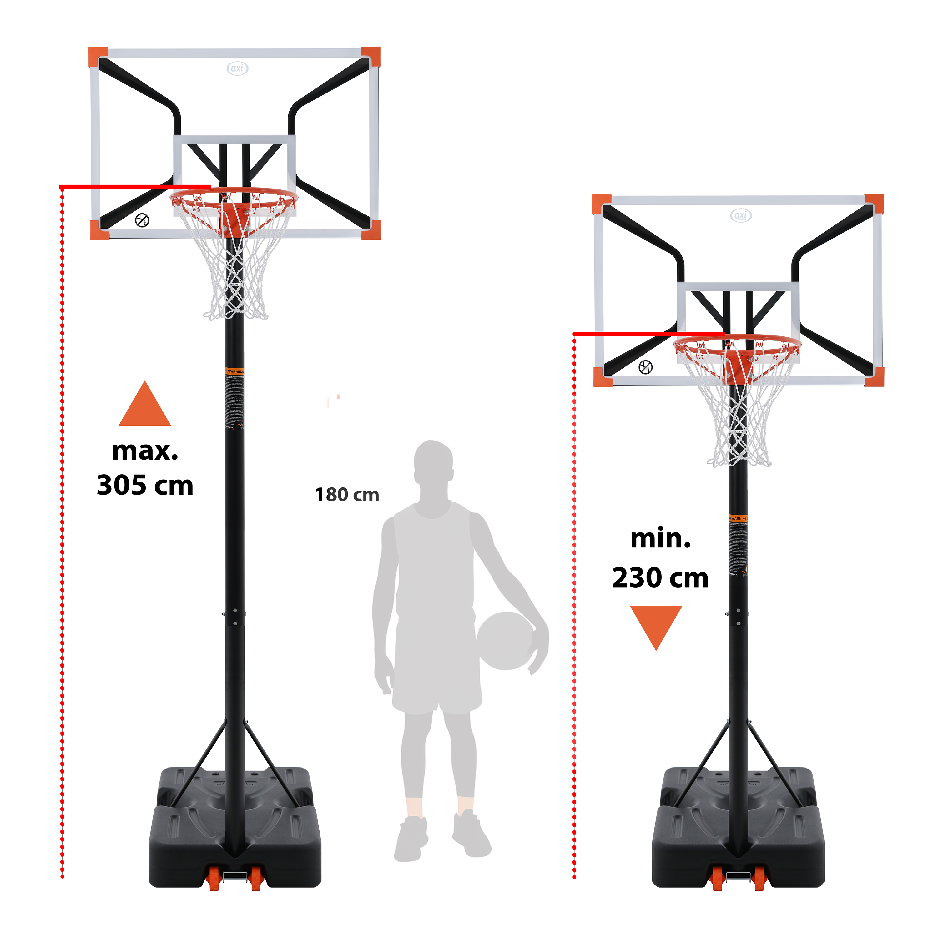 AXI Basketball Hoop Elite Adjustable 230 – 305 cm