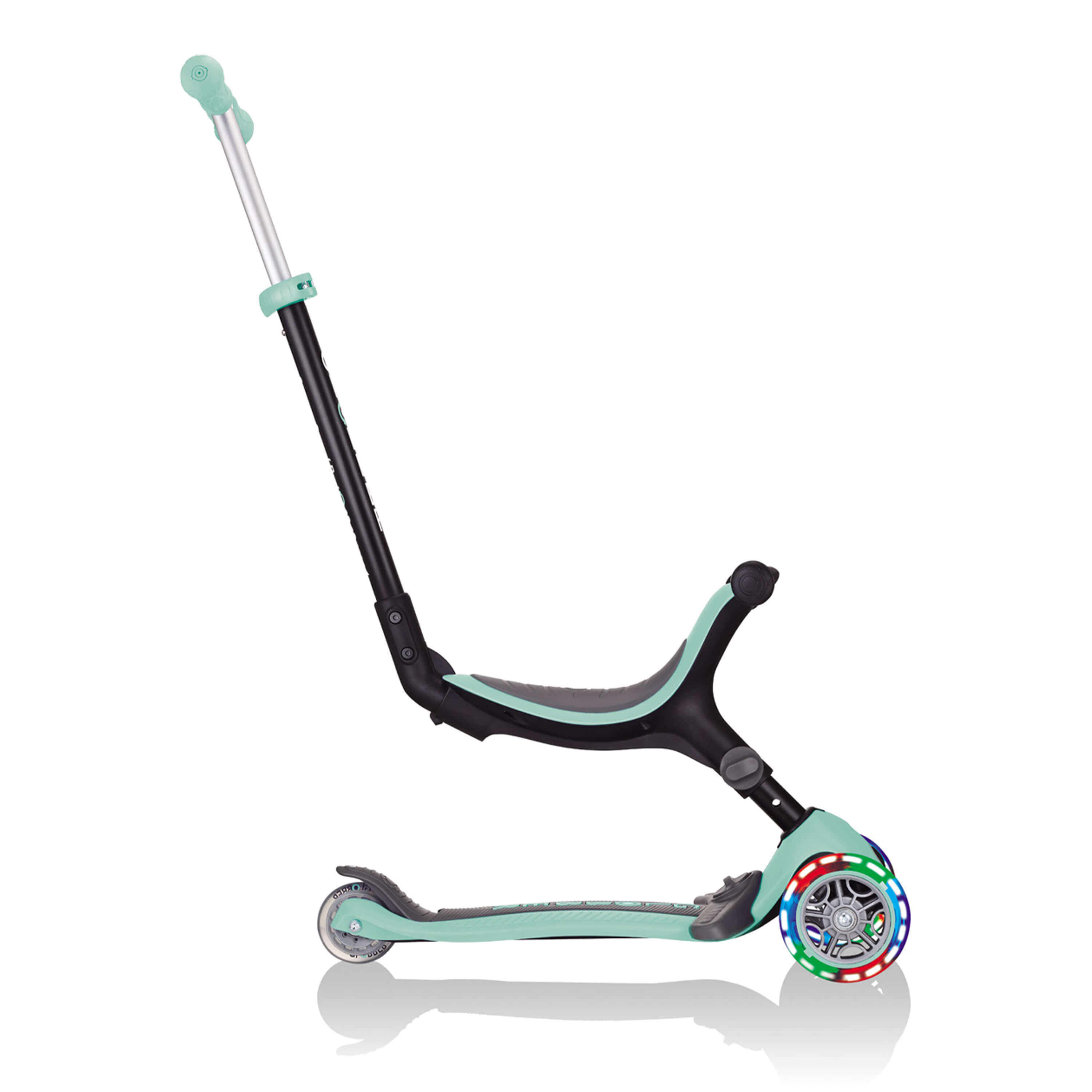 Globber Go Up Foldable Plus Lights 3-en-1 Trottinette Menthe Pastel