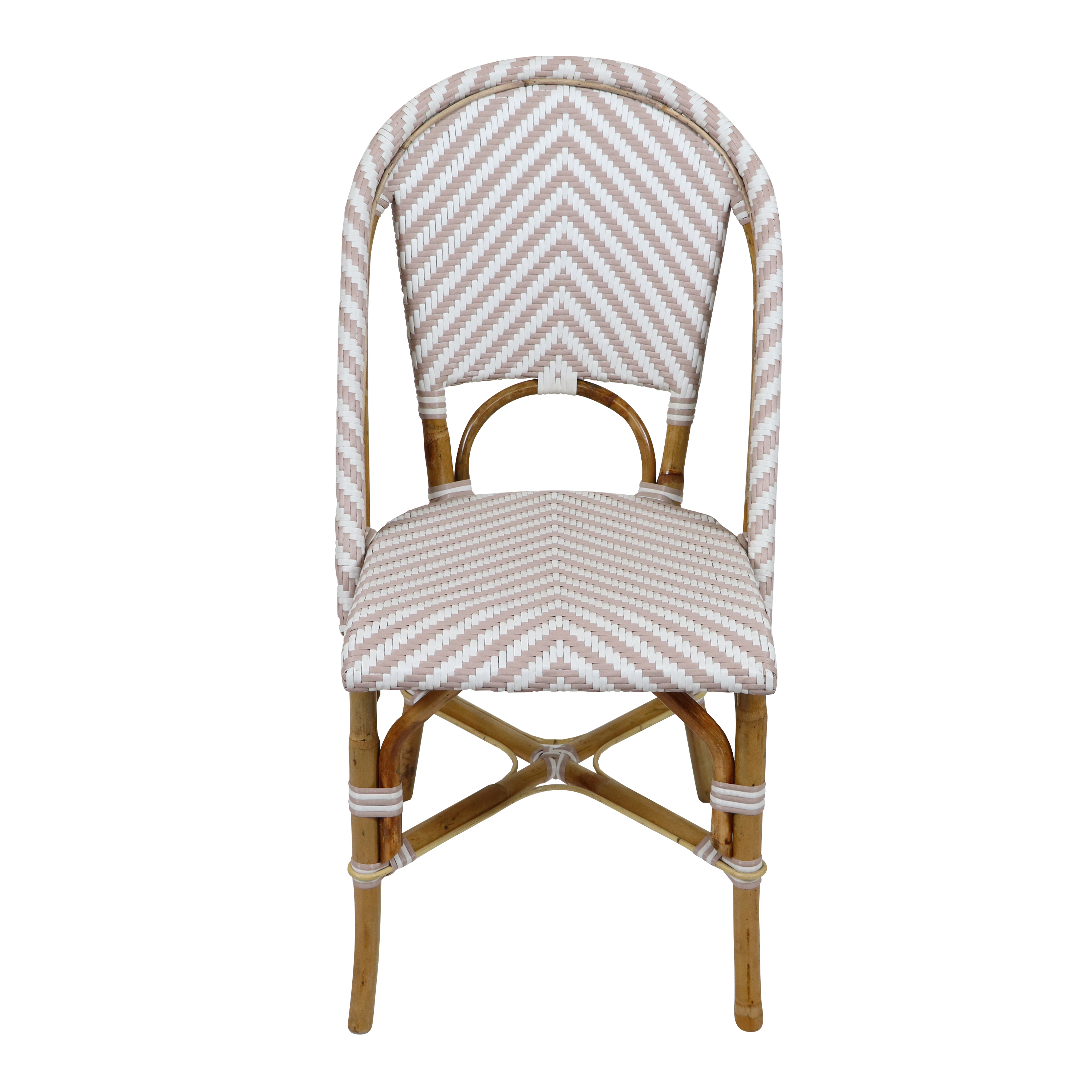 AXI Jacqueline Rattan Bistro Set Brown/White