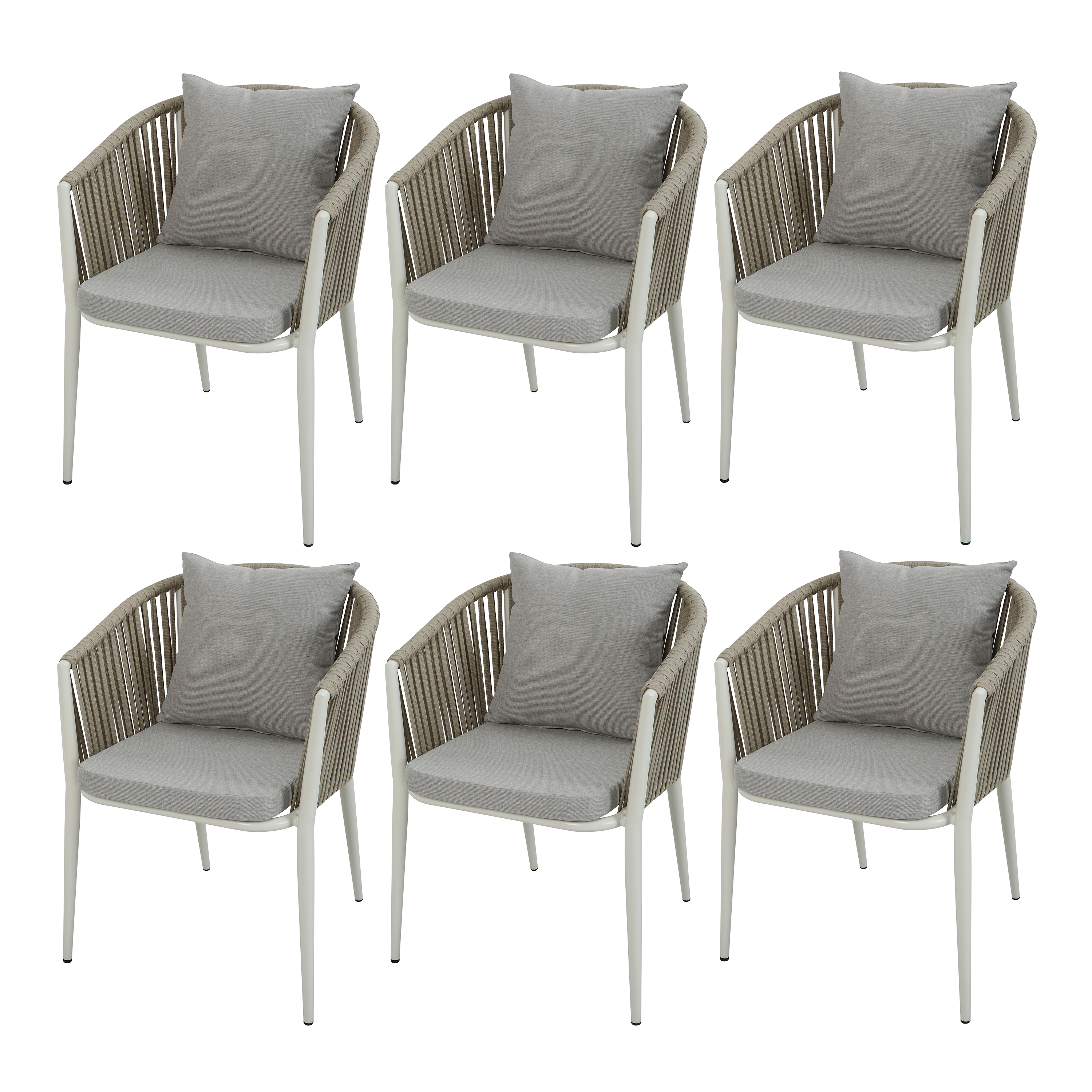 AXI Faye Chaises Beige – Lot de 6 pièces