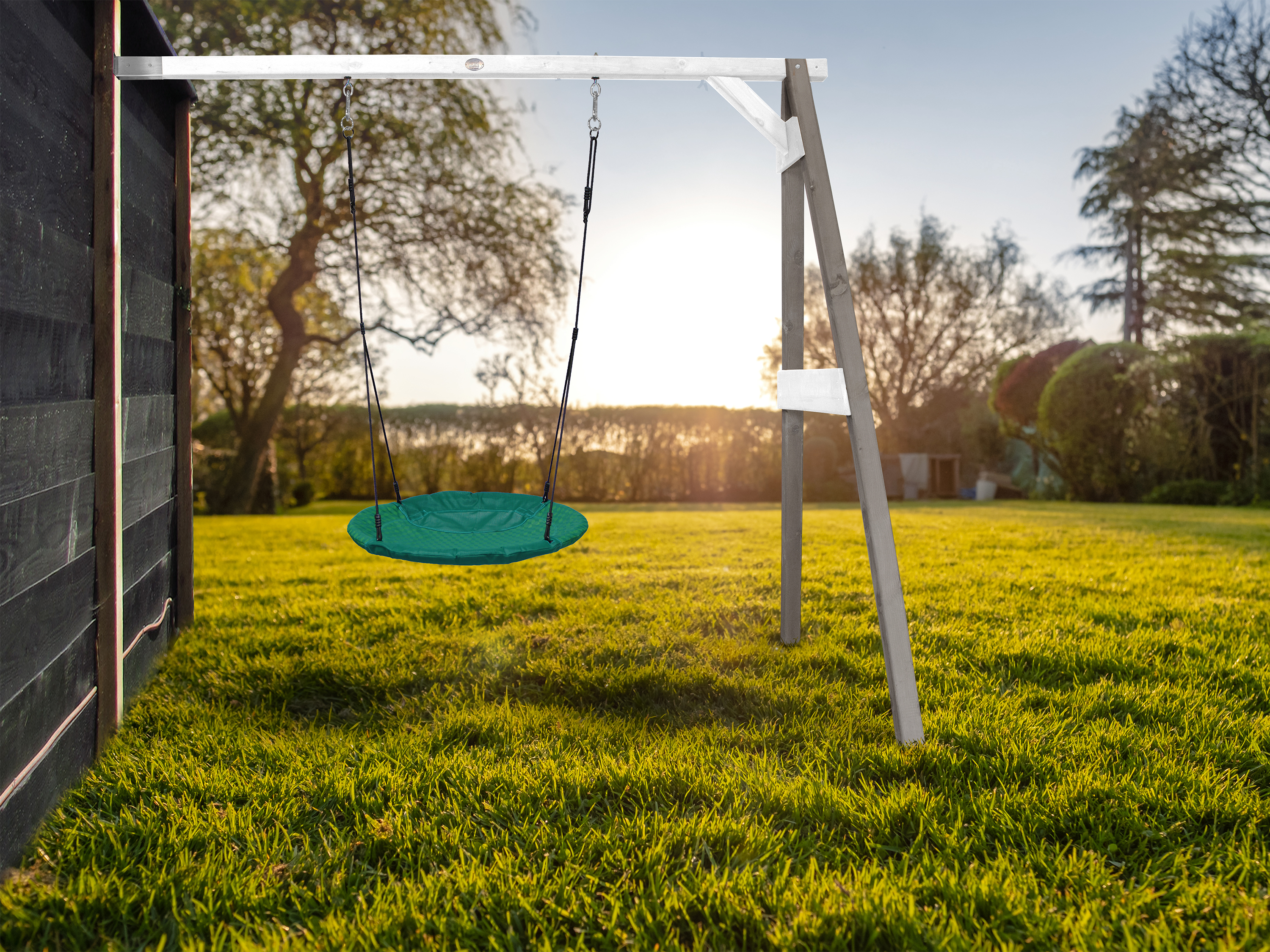 AXI Summer Attachable Nest Swing Set - Grey/White