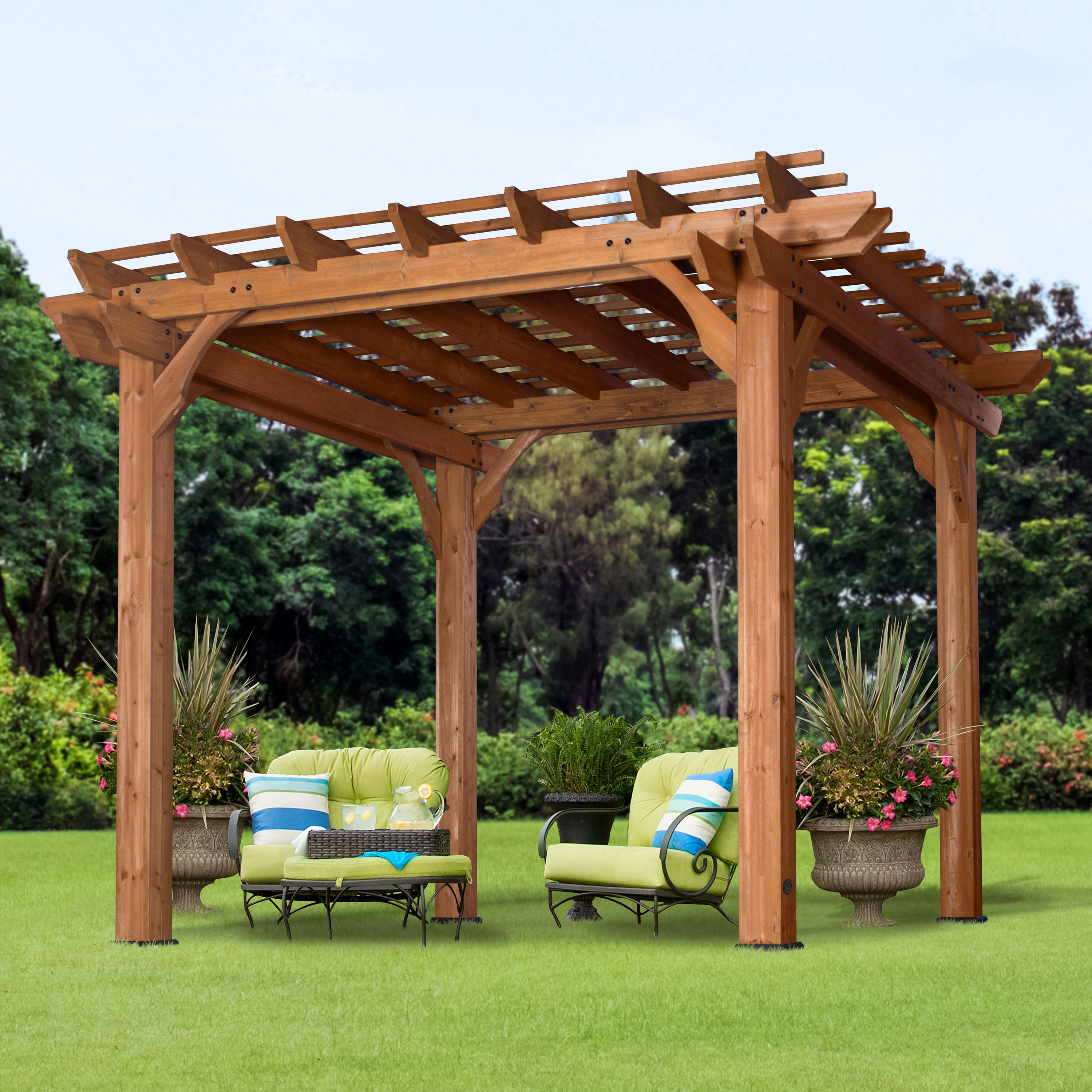 Backyard Discovery Pergola en bois 305 x 305 cm