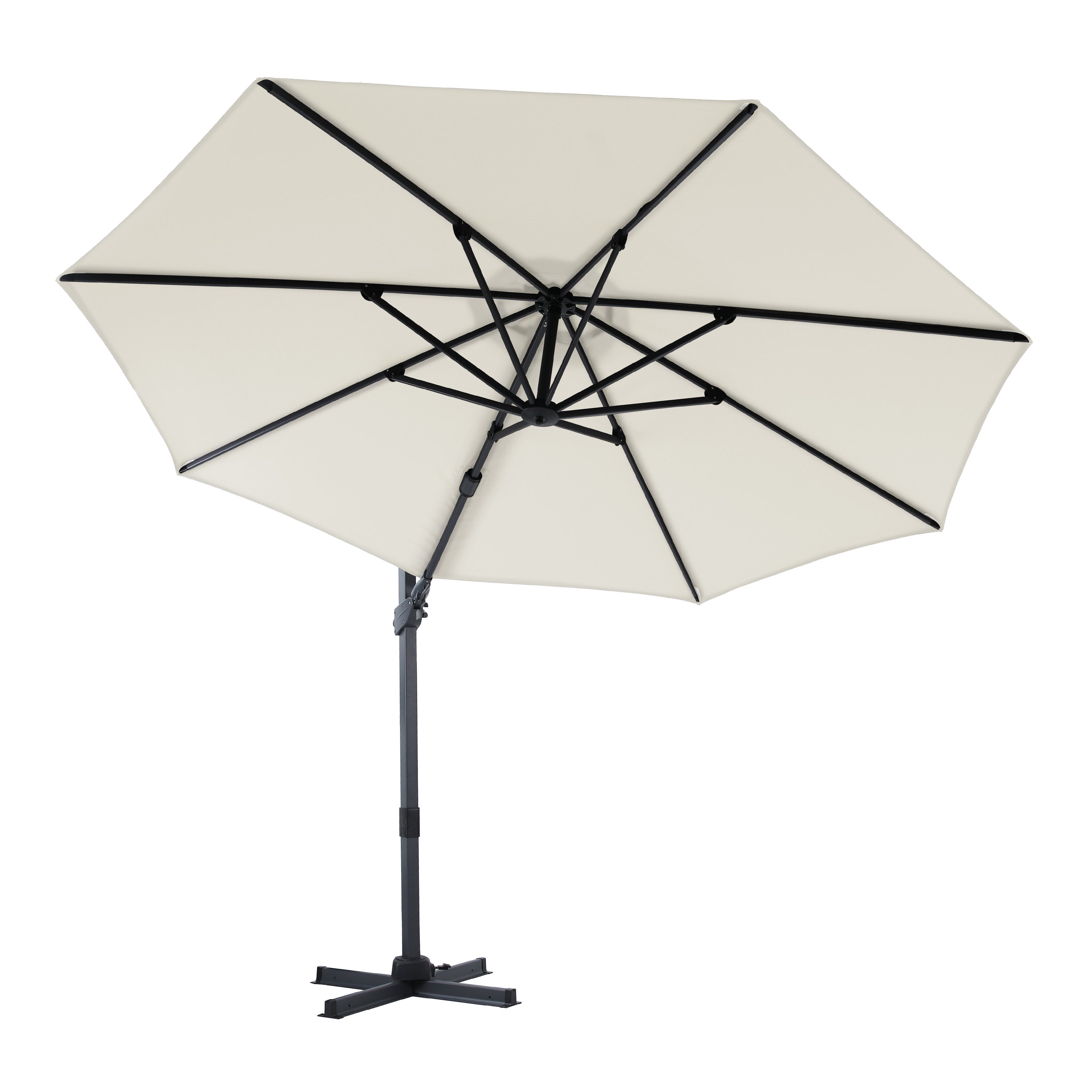 AXI Cyrus Premium Parasol déporté Ø 300cm Anthracite/beige 