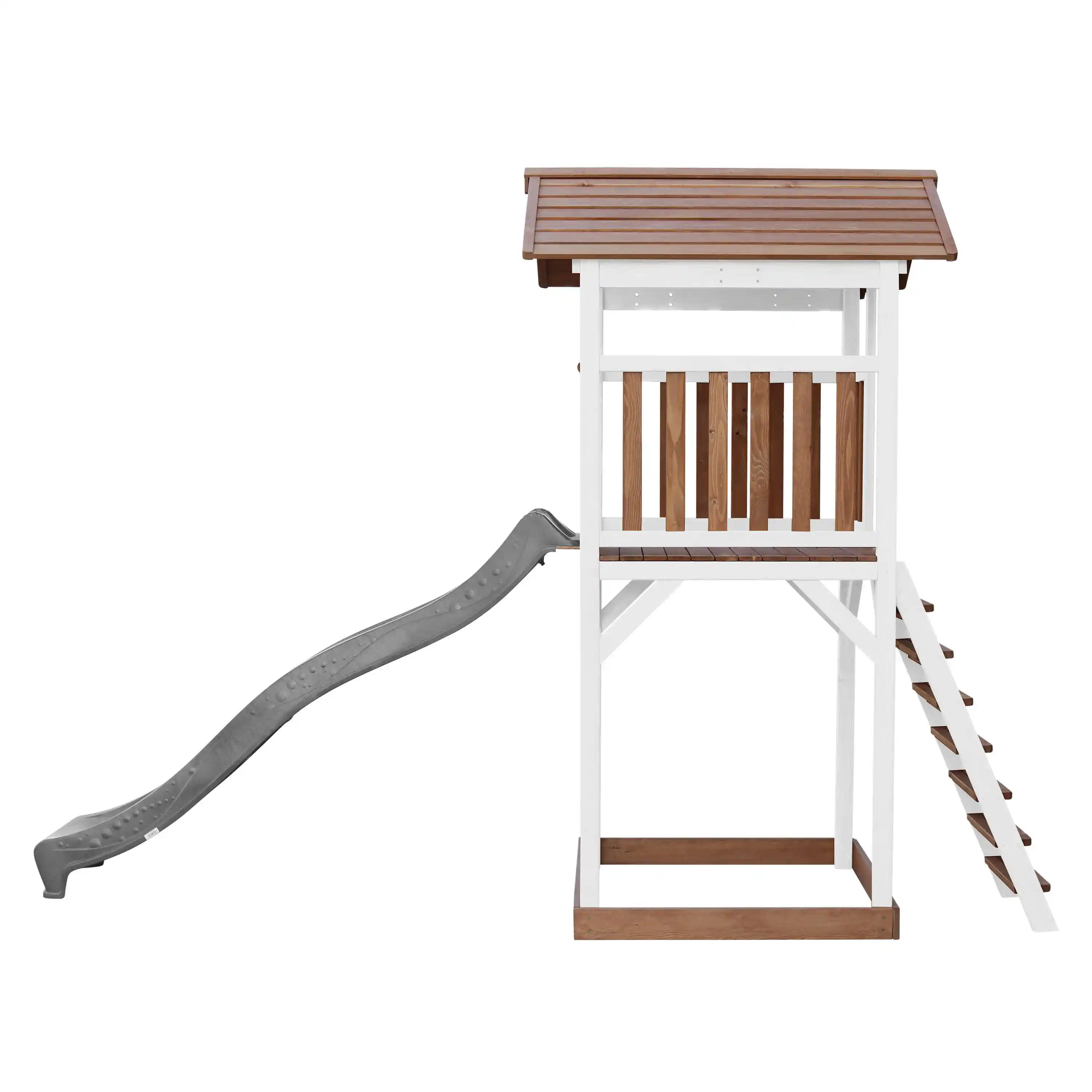 AXI Beach Tower Aire de jeux Marron/Blanche - Toboggan Gris