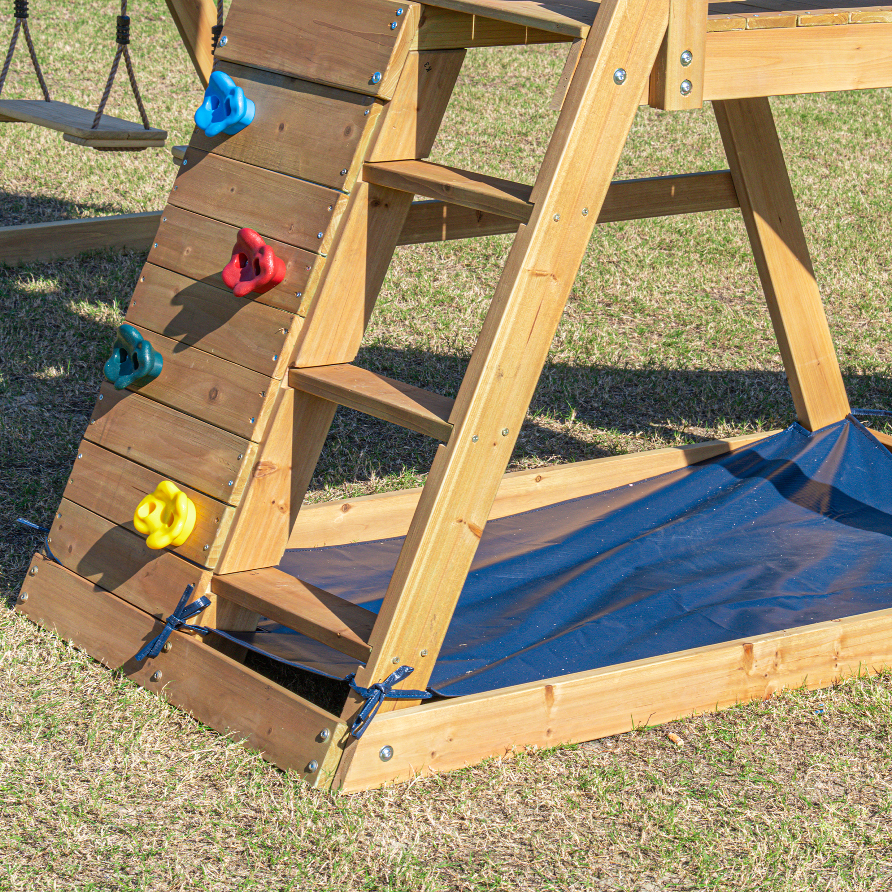 AXI Mia Climbing Frame with Double Swing Set – Lime Green Slide