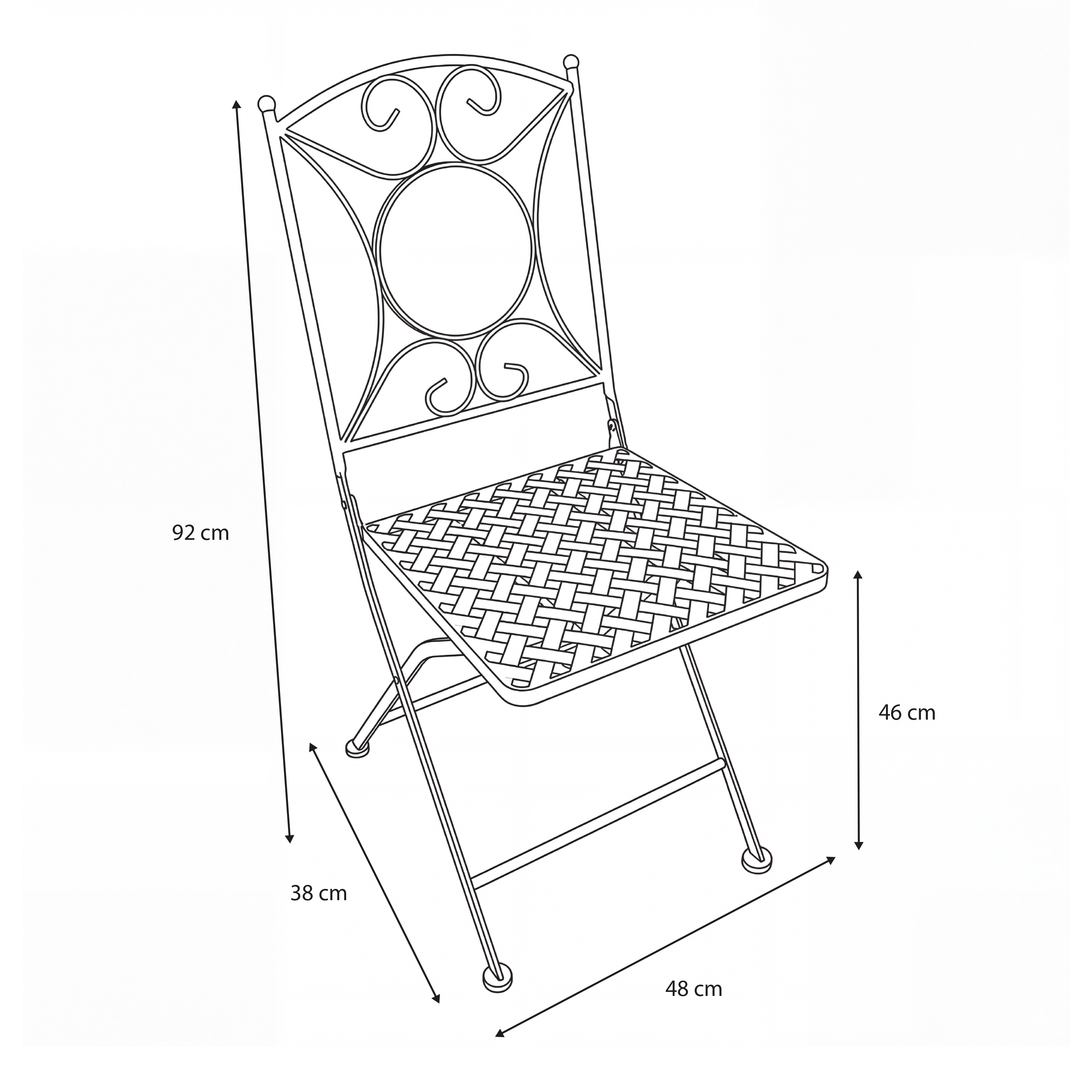 AXI Camilla Bistro Chairs Foldable Yellow Breeze – Set 2 pieces