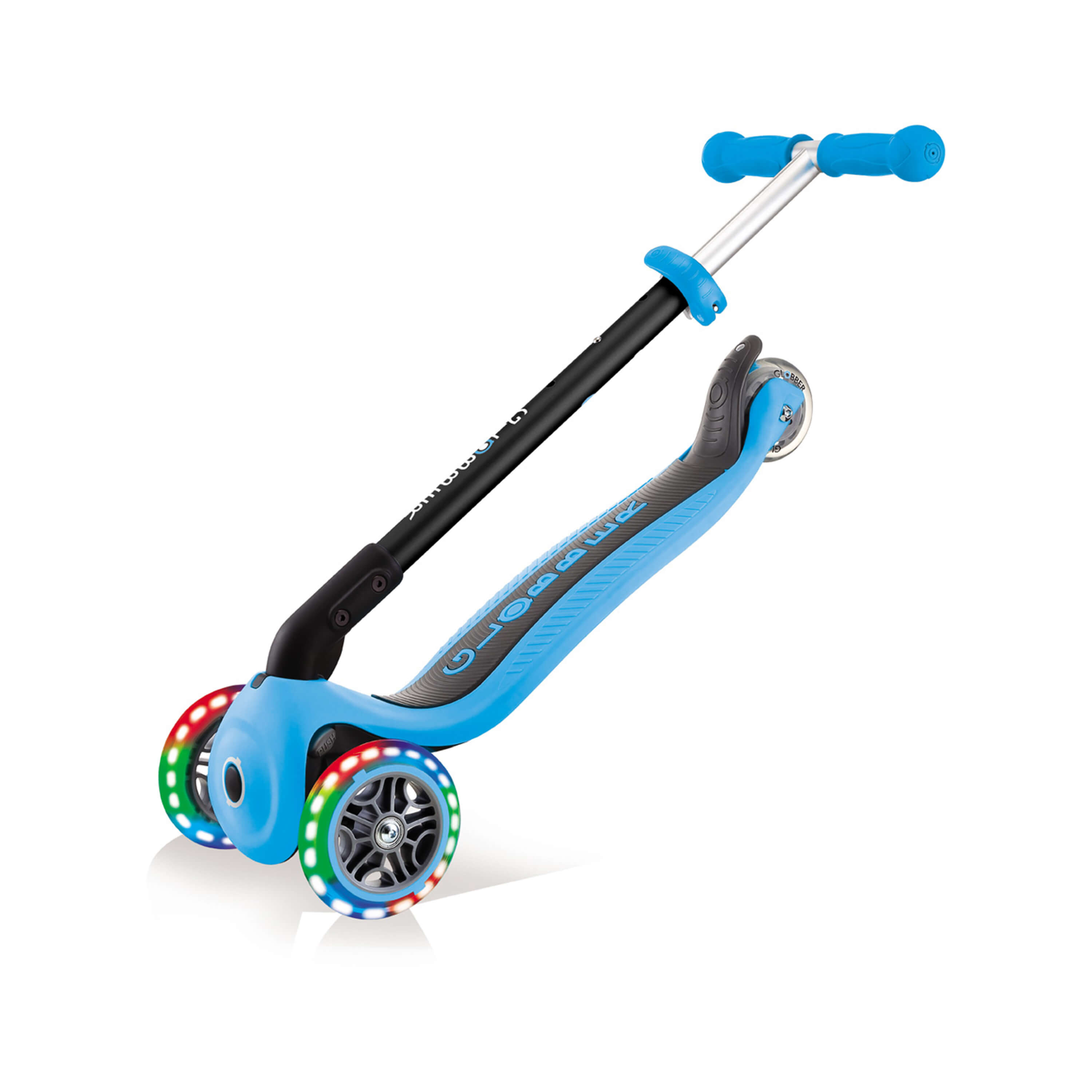 Globber Go Up Foldable Plus Lights 3-in-1 Step lucht blauw