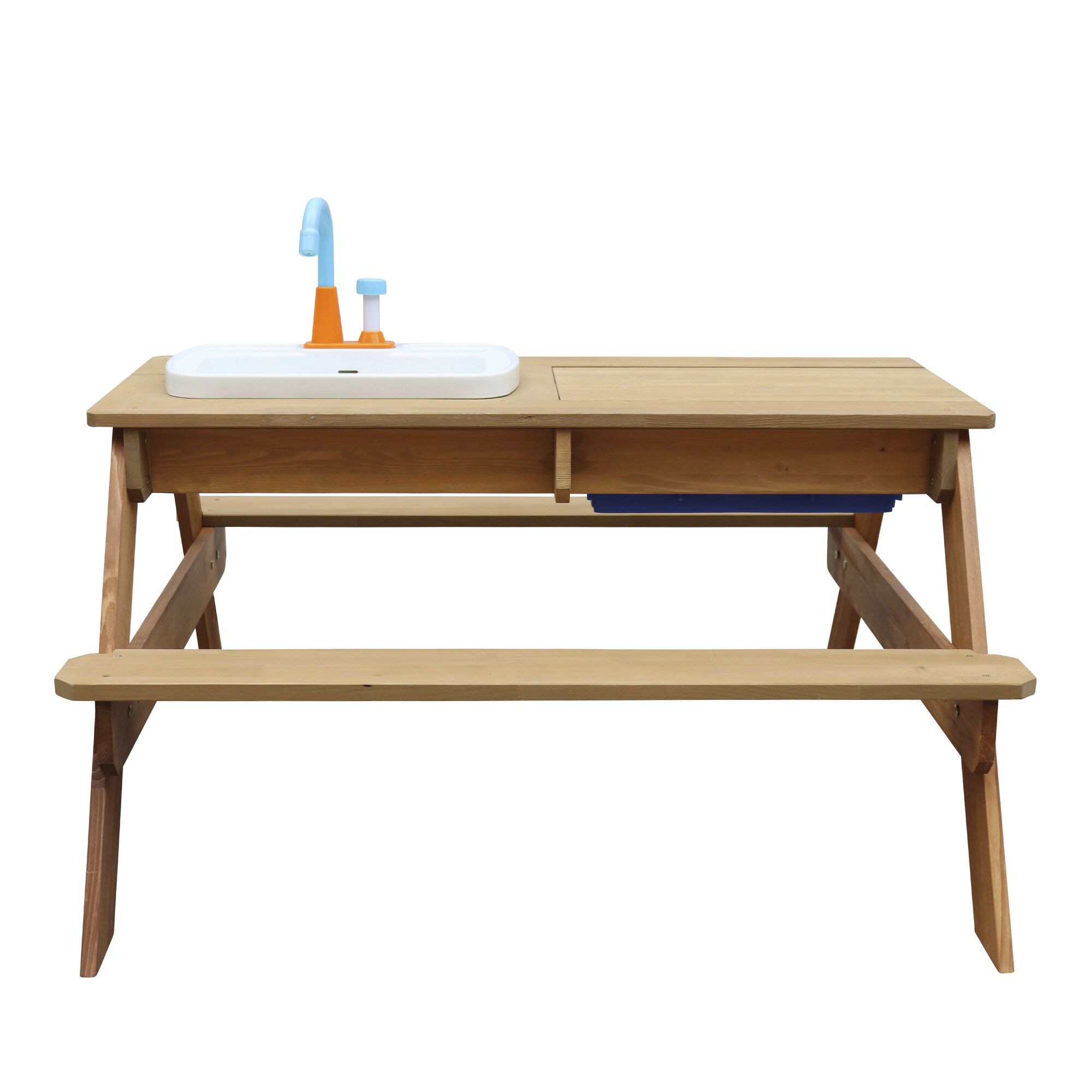 productfoto AXI Emily Zand & Water Picknicktafel met Speelkeuken wastafel Bruin