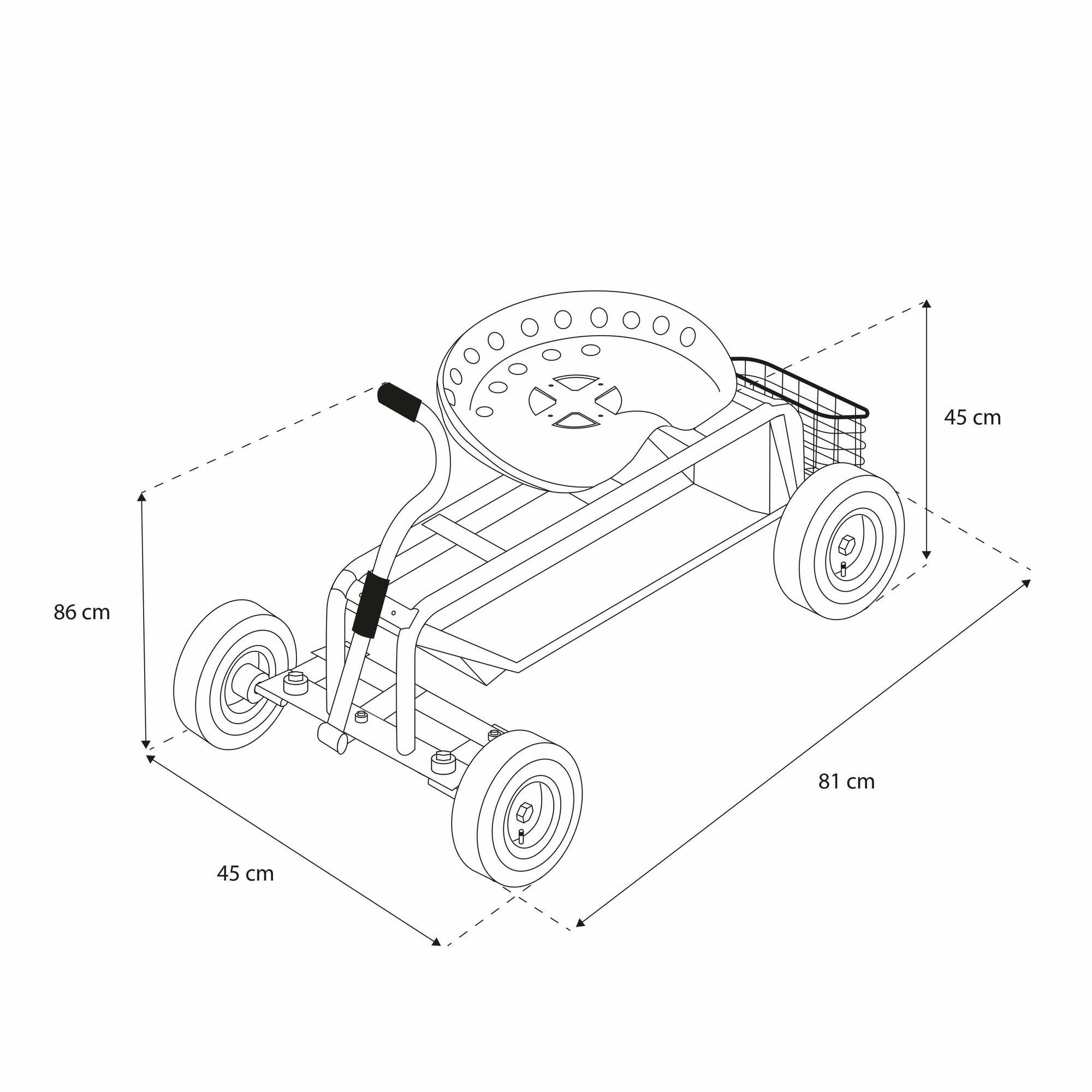 AXI AG22 Siège de jardin sur roues Vert 