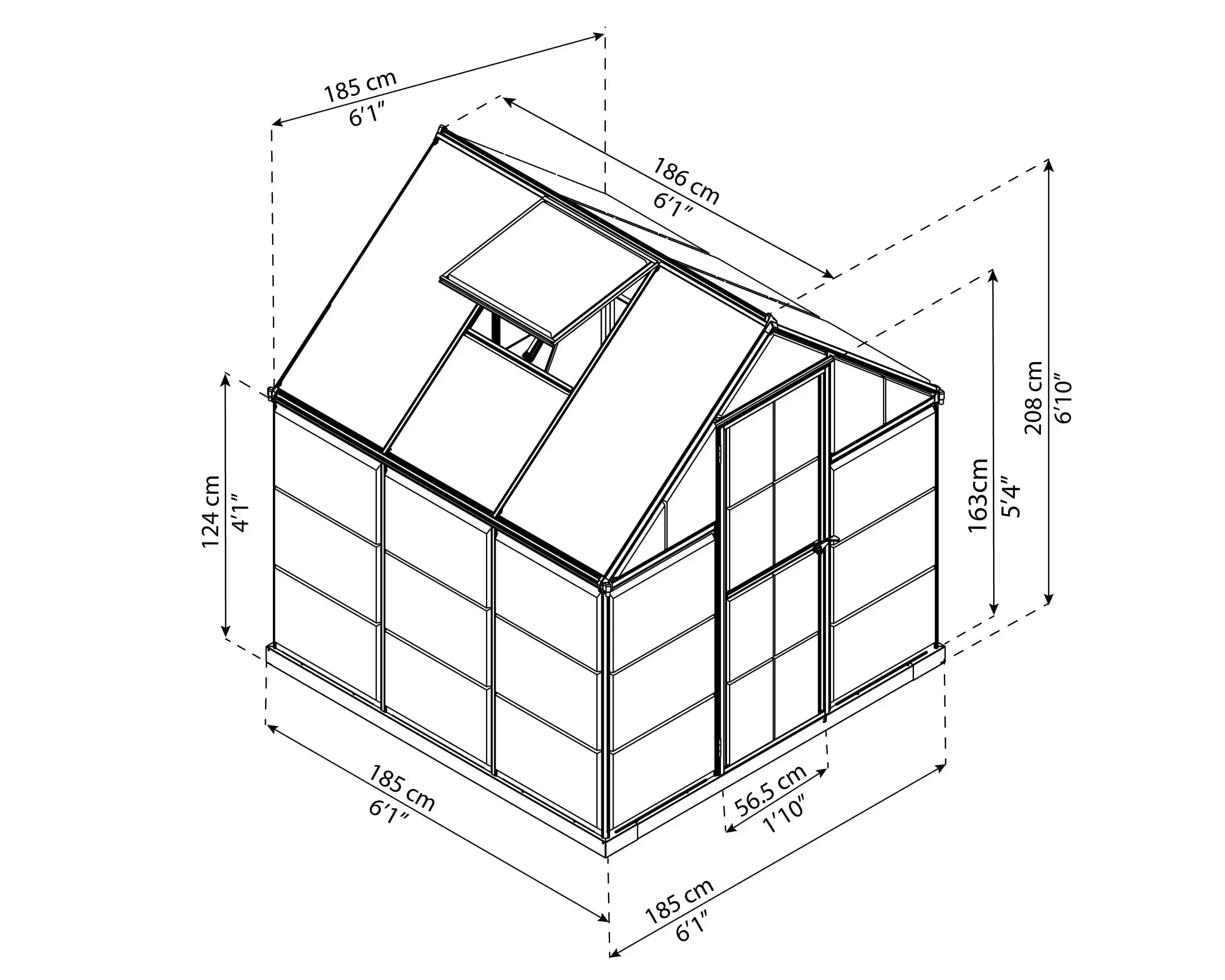 Canopia Hybrid 186X185X208 cm Serre de jardin Verte