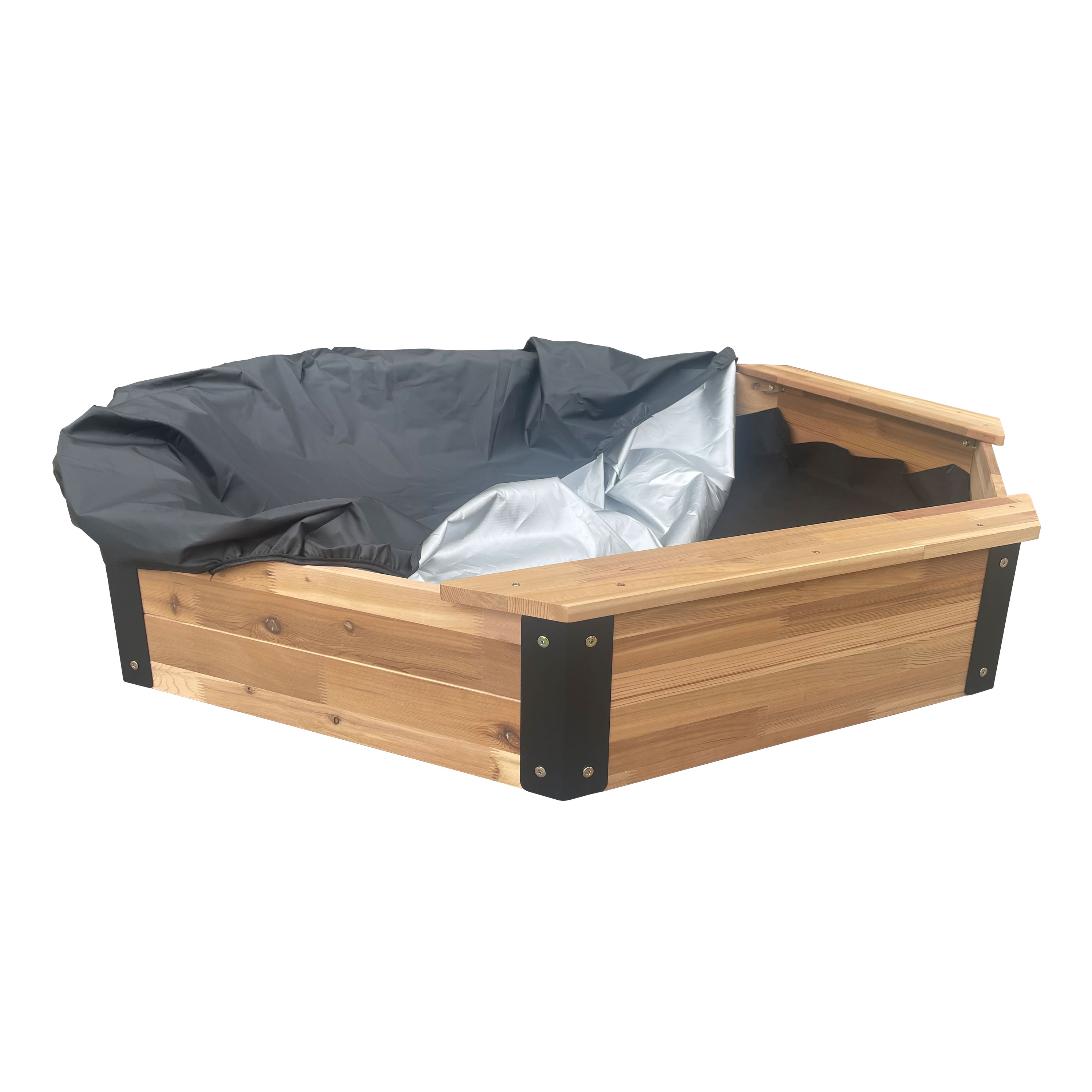AXI Onno XL Sandbox Octagonal - 150 x 150 cm - Brown/Anthracite