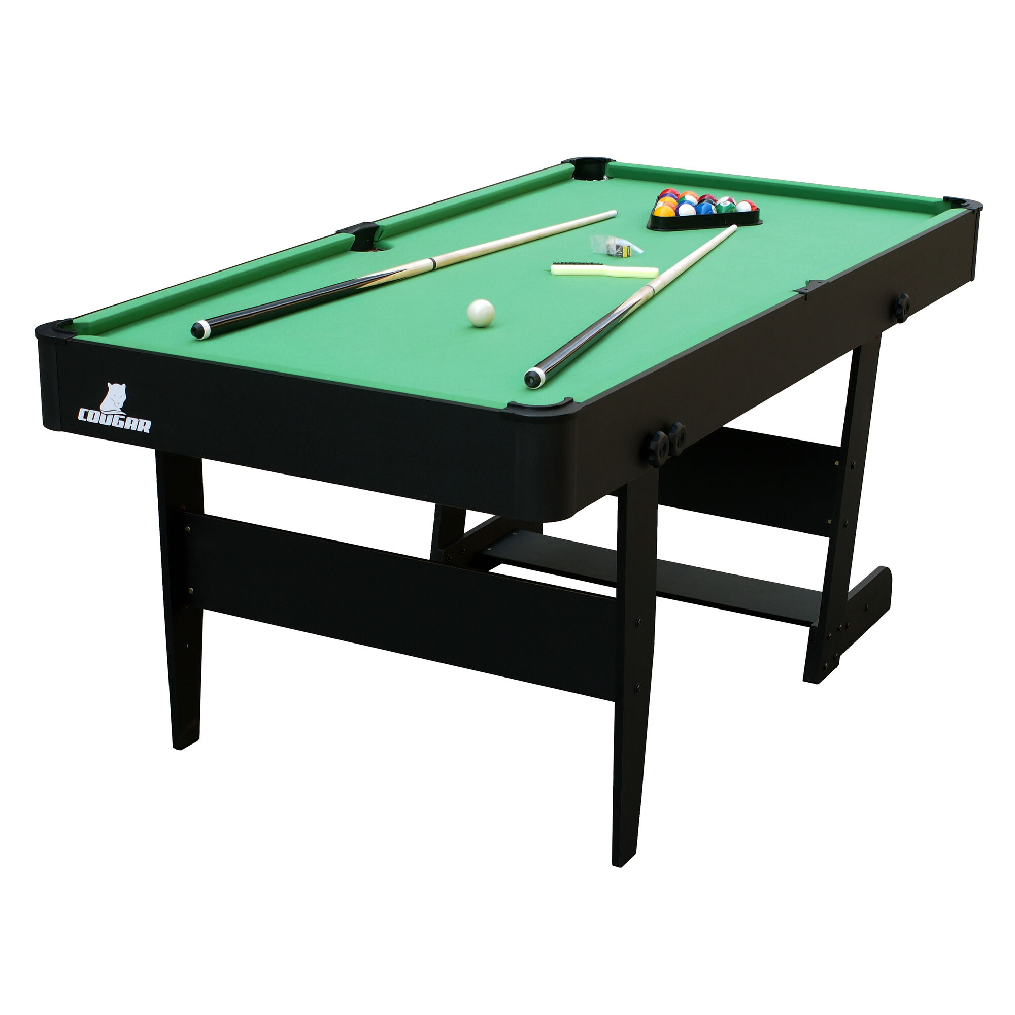 Cougar Hustle XL Table de Billard pliable Noire/Grise