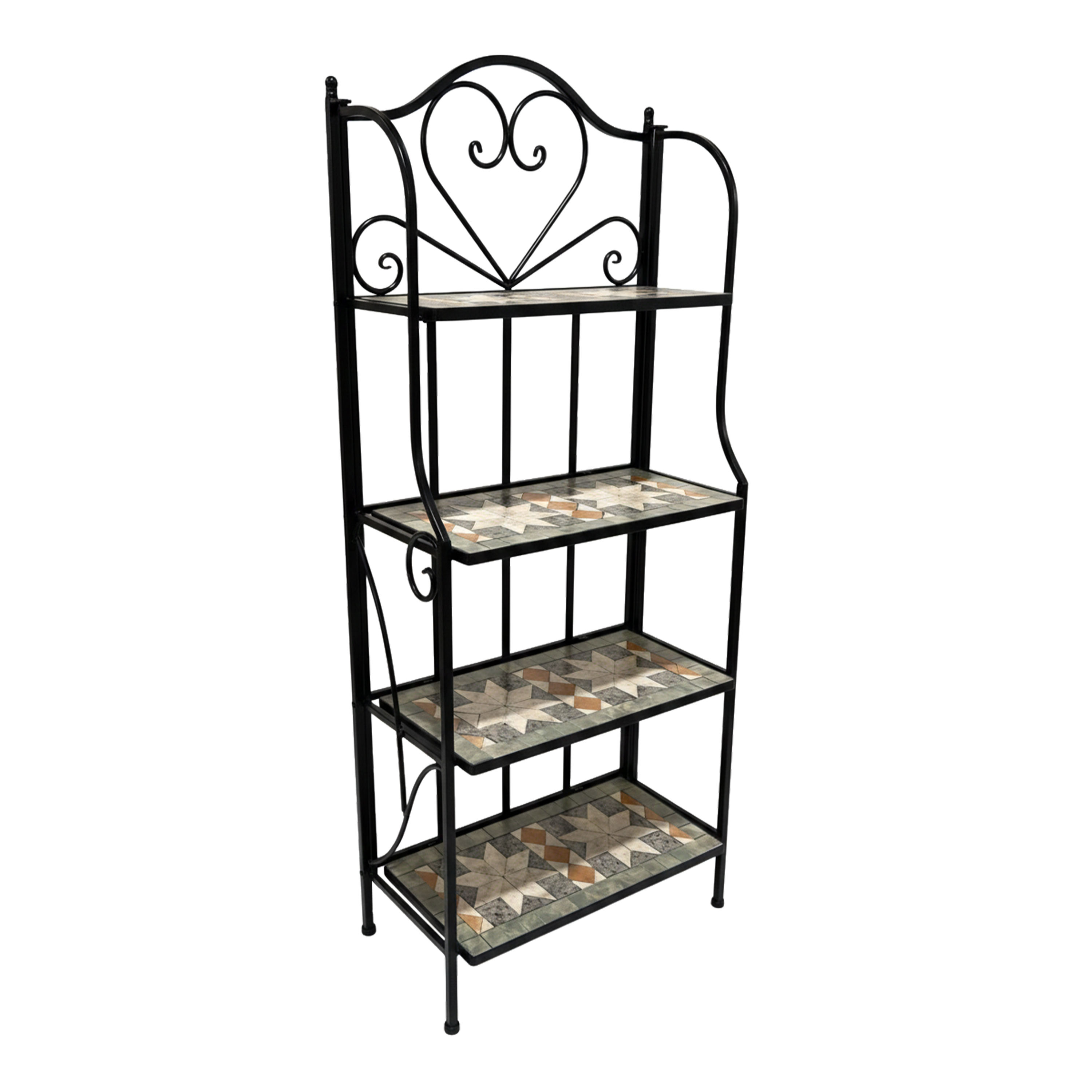 AXI Cleo Metal Plant Stand Mosaic Star – Grey/Brown