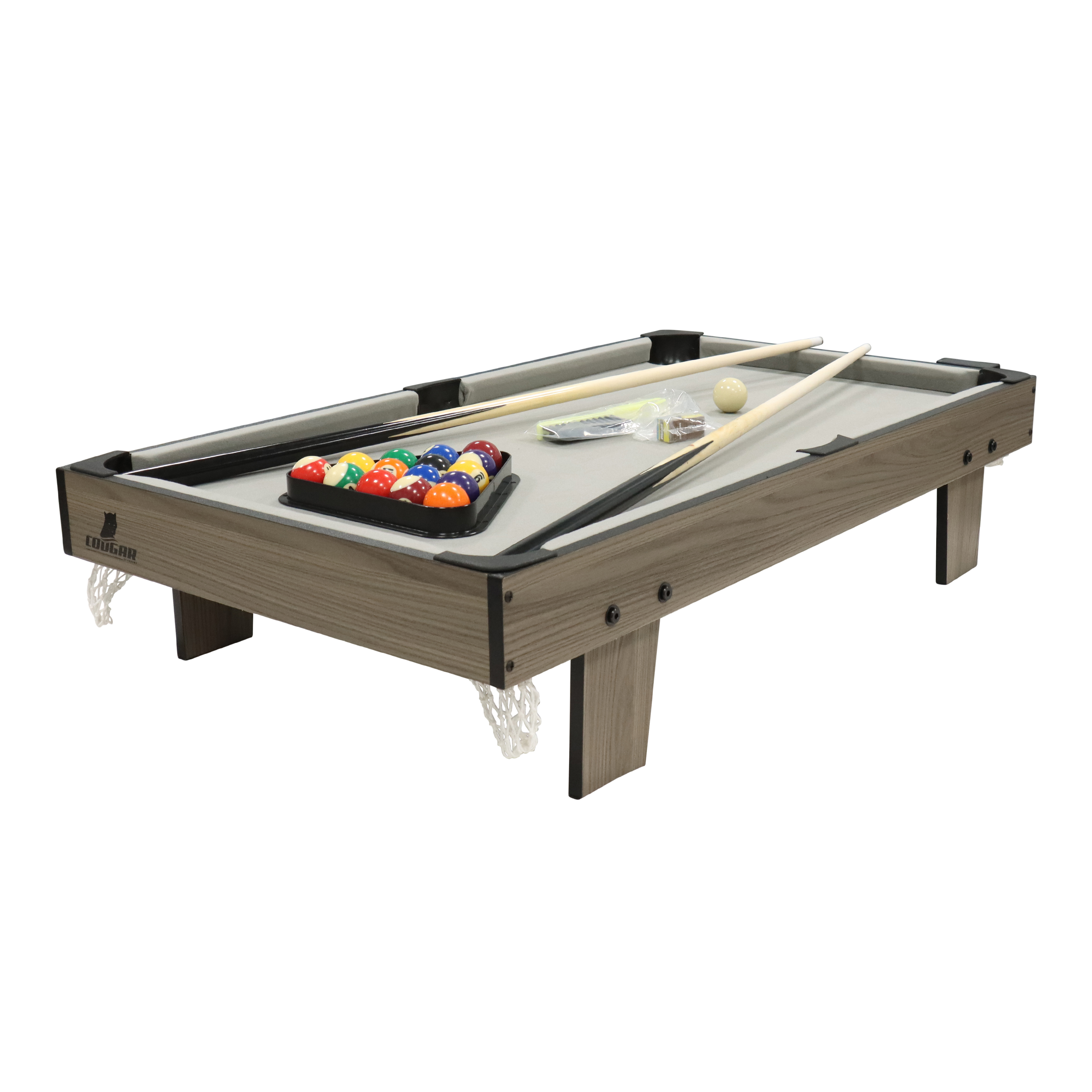 Cougar Pool Table Mini 3 ft Oak/Grey