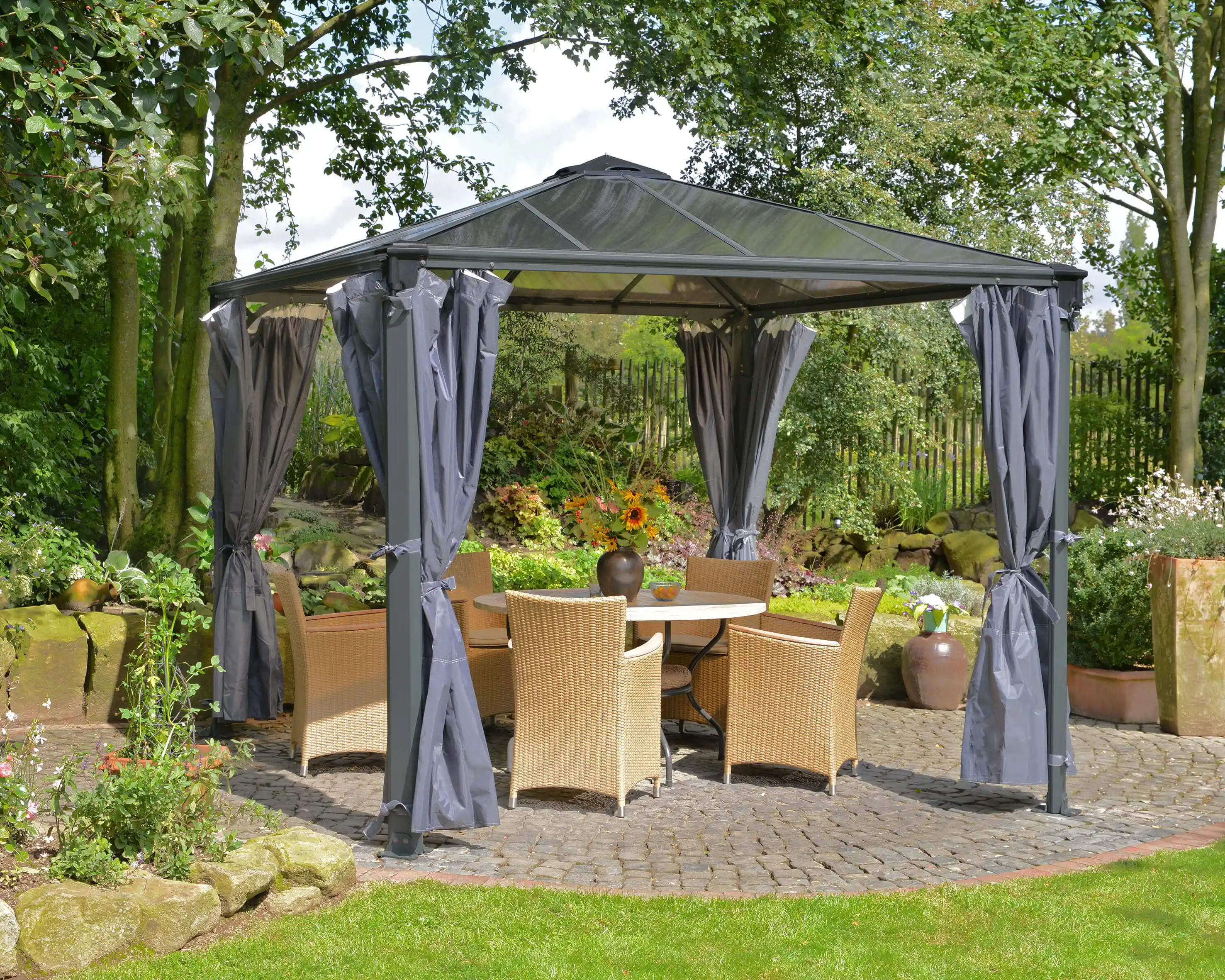 Canopia Palermo 300X300 cm tuinpaviljoen Donkergrijs Brons-7290103123598 Canopia Palermo 300X300 cm tuinpaviljoen Donkergrijs Brons