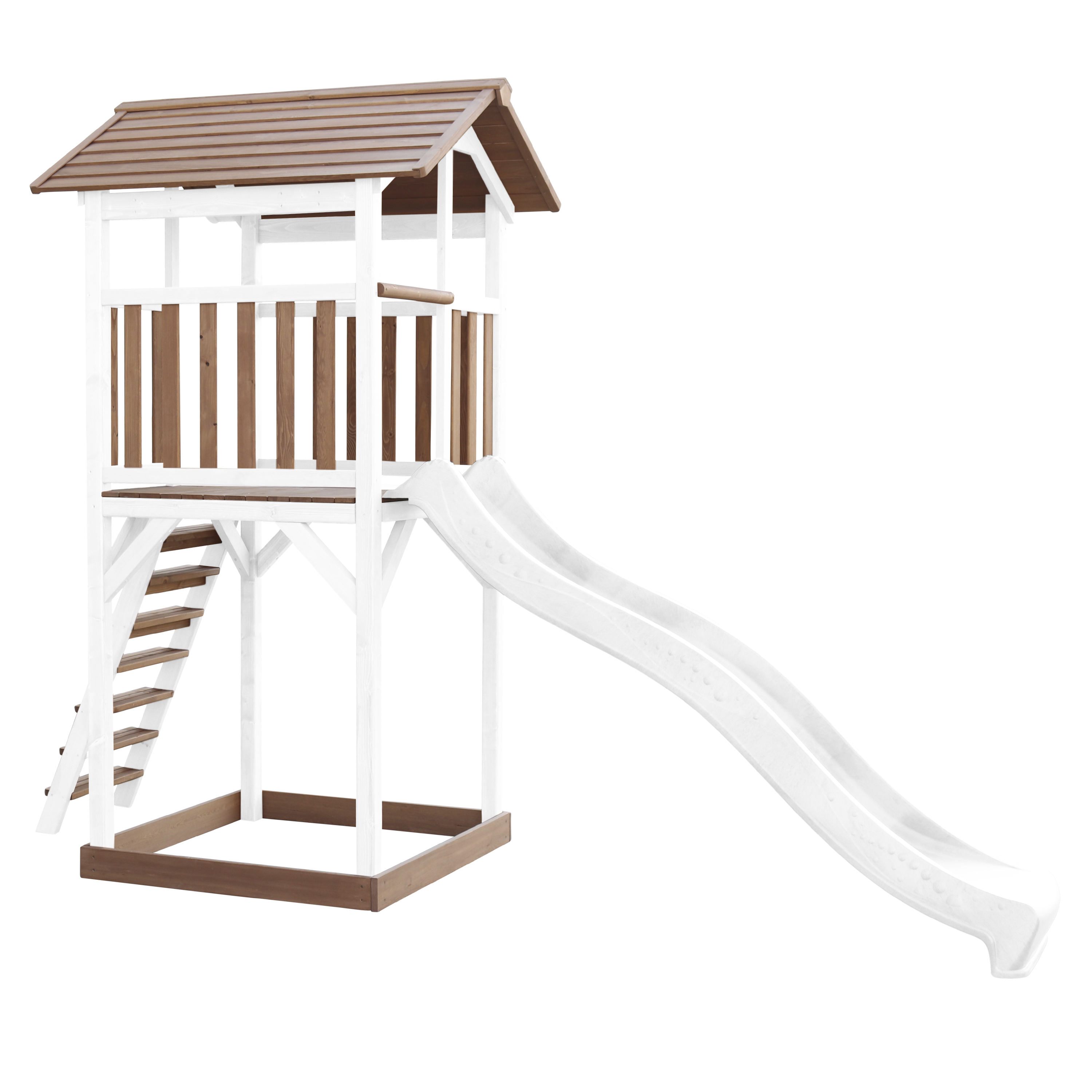 AXI Beach Tower Brown/White - White Slide