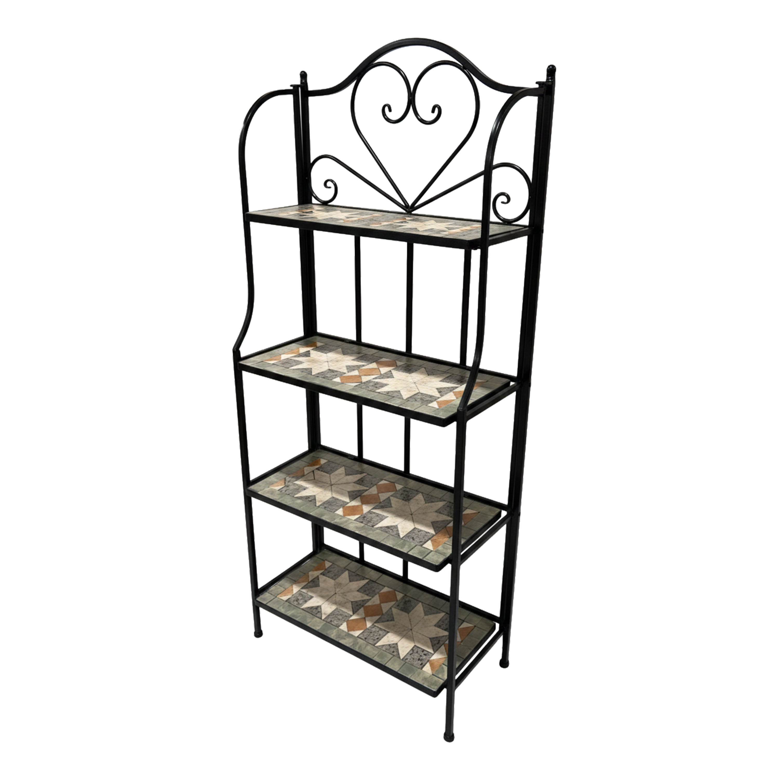 AXI Cleo Metal Plant Stand Mosaic Star – Grey/Brown