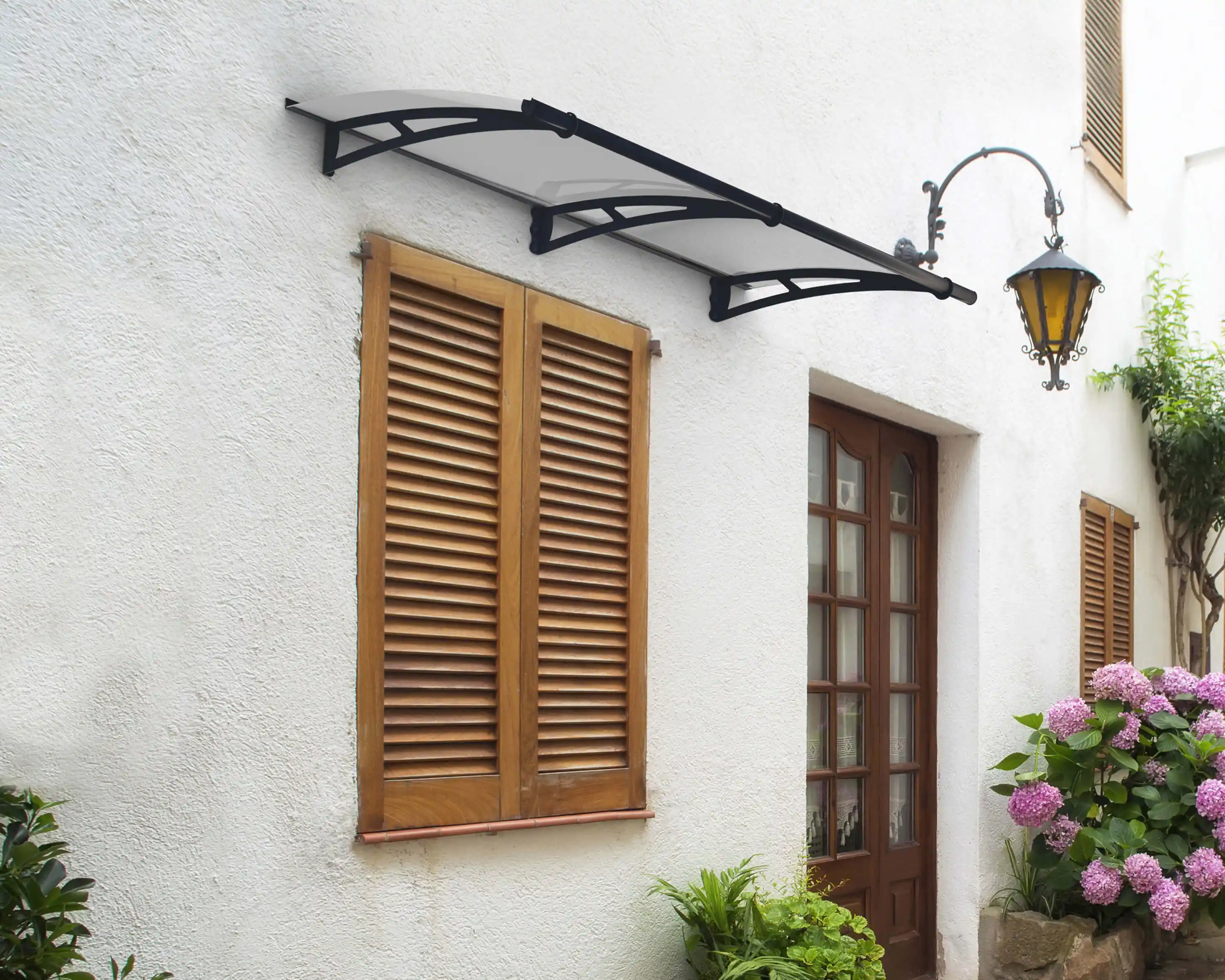 Canopia Aquila 205X91 cm Deur en Veranda Luifel Donkergrijs Helder-7290010027552 Canopia Aquila 205X91 cm Deur en Veranda Luifel Donkergrijs Helder