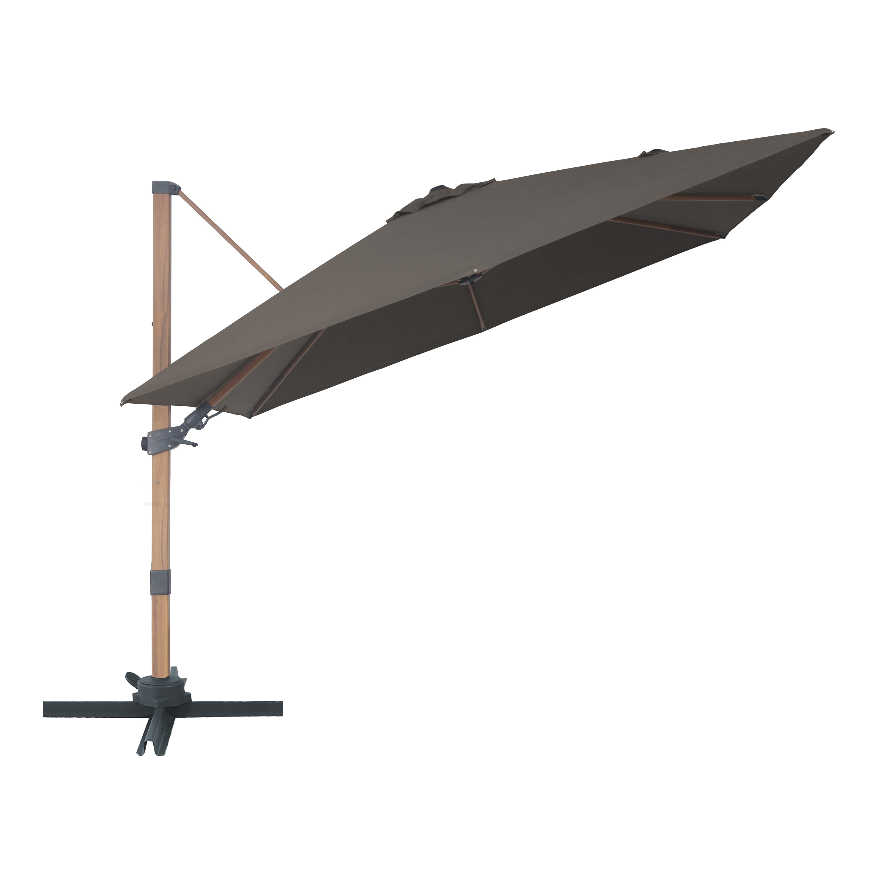 AXI Alina Cantilever Parasol 300x300cm Wood-look/Taupe
