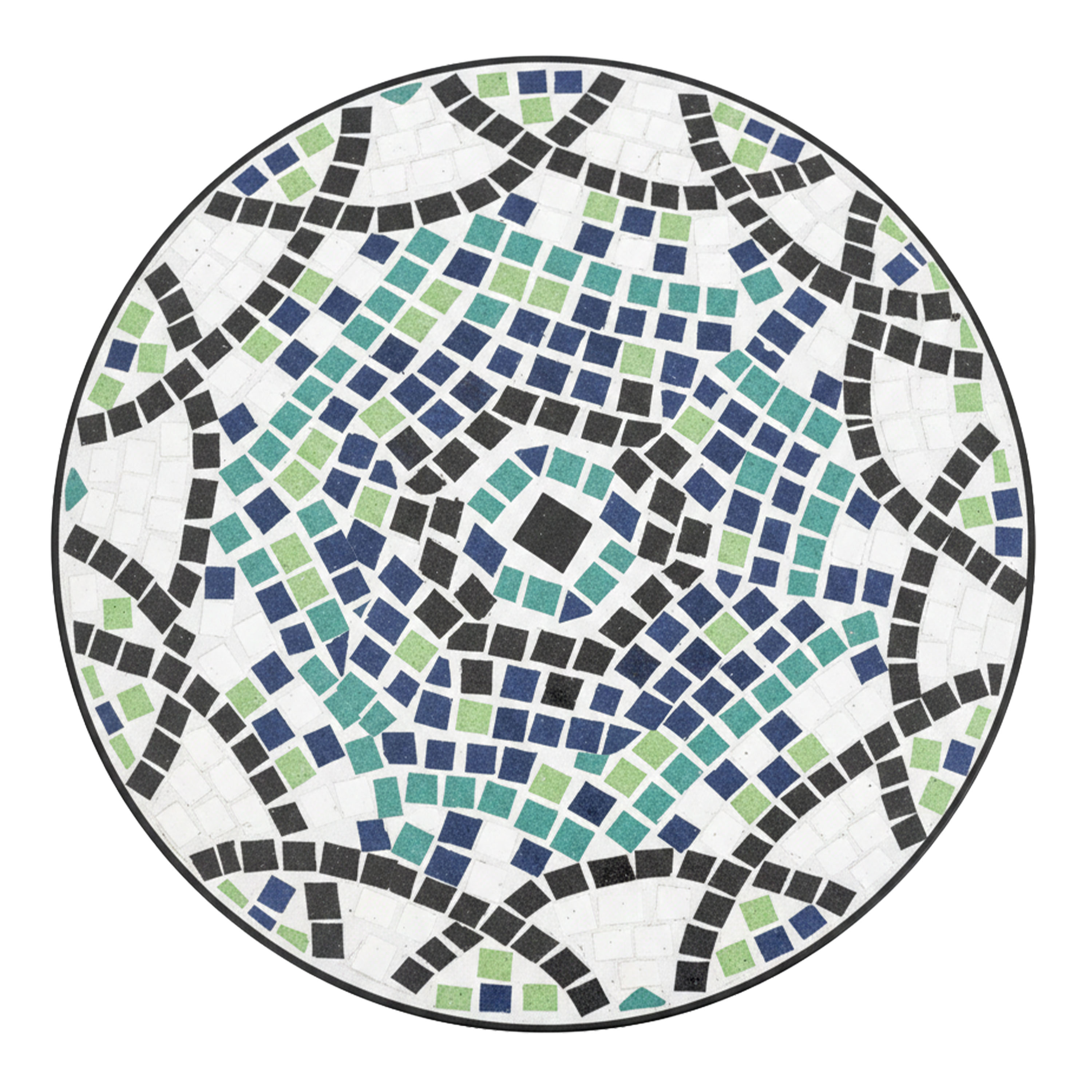 AXI Lola Mosaic Plant Table Round Multicolor – Set of 3