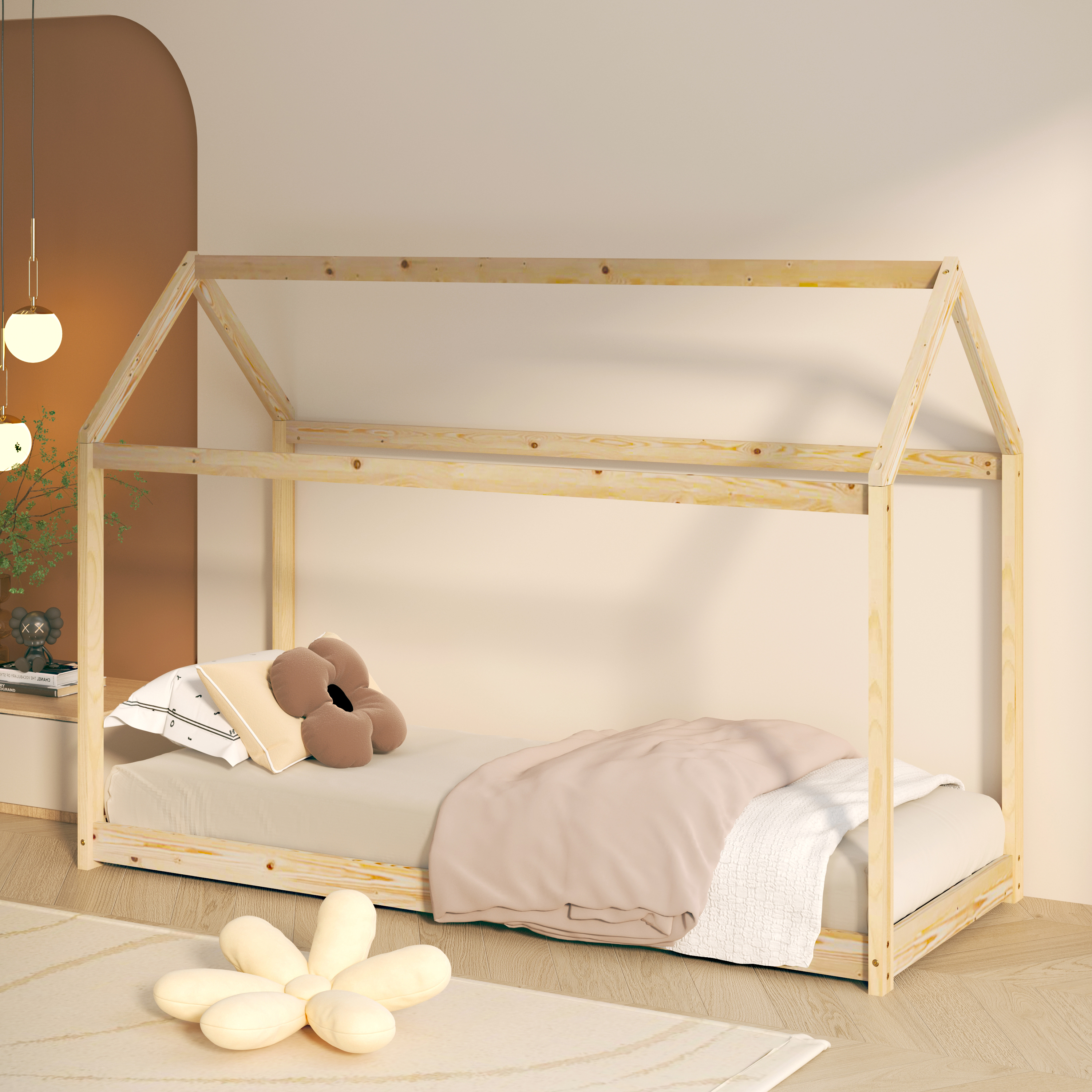 Sunny Zoey House Bed Natural – Without Mattress