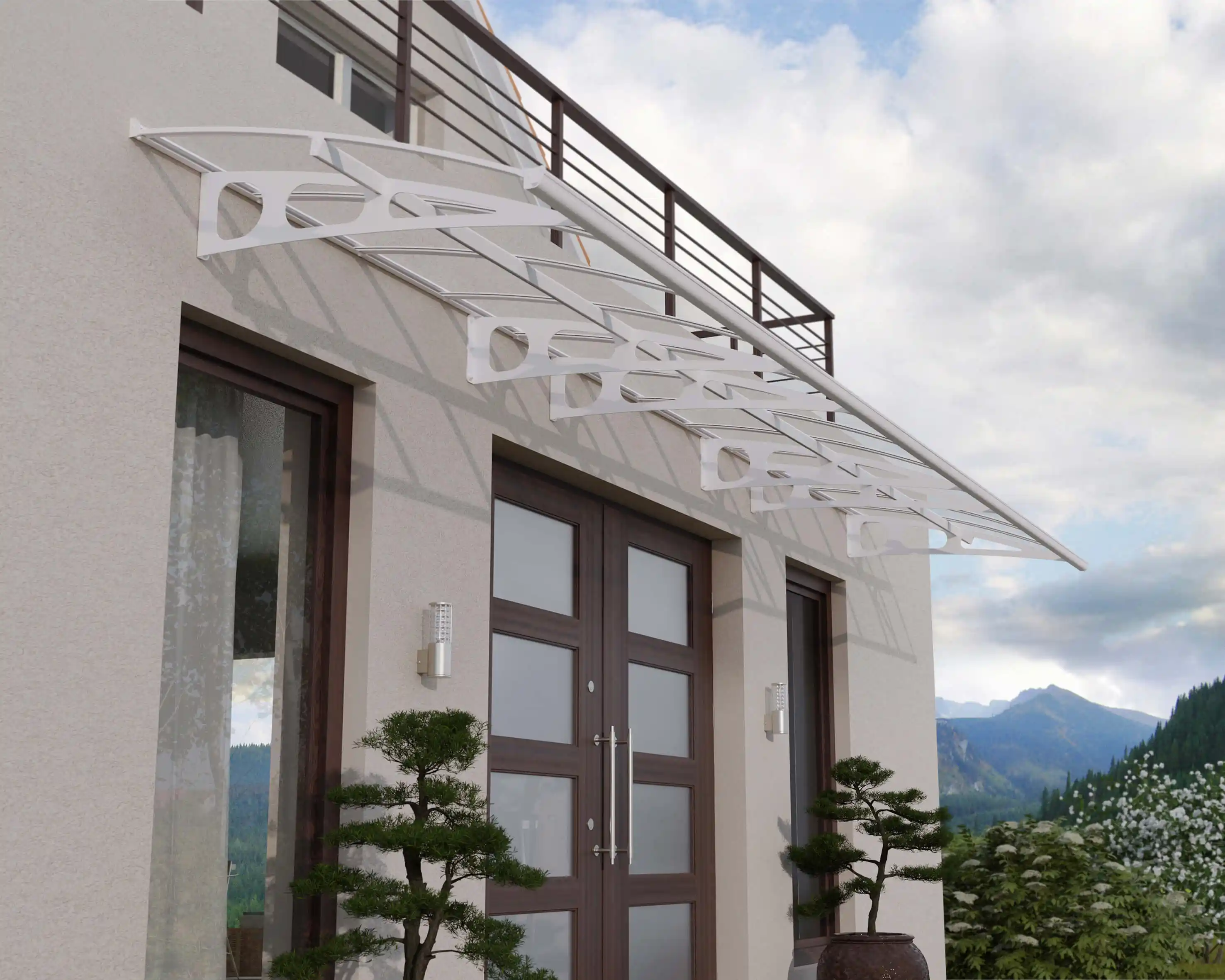 Canopia Bordeaux 670X140 cm Deur en Veranda Luifel Wit Helder