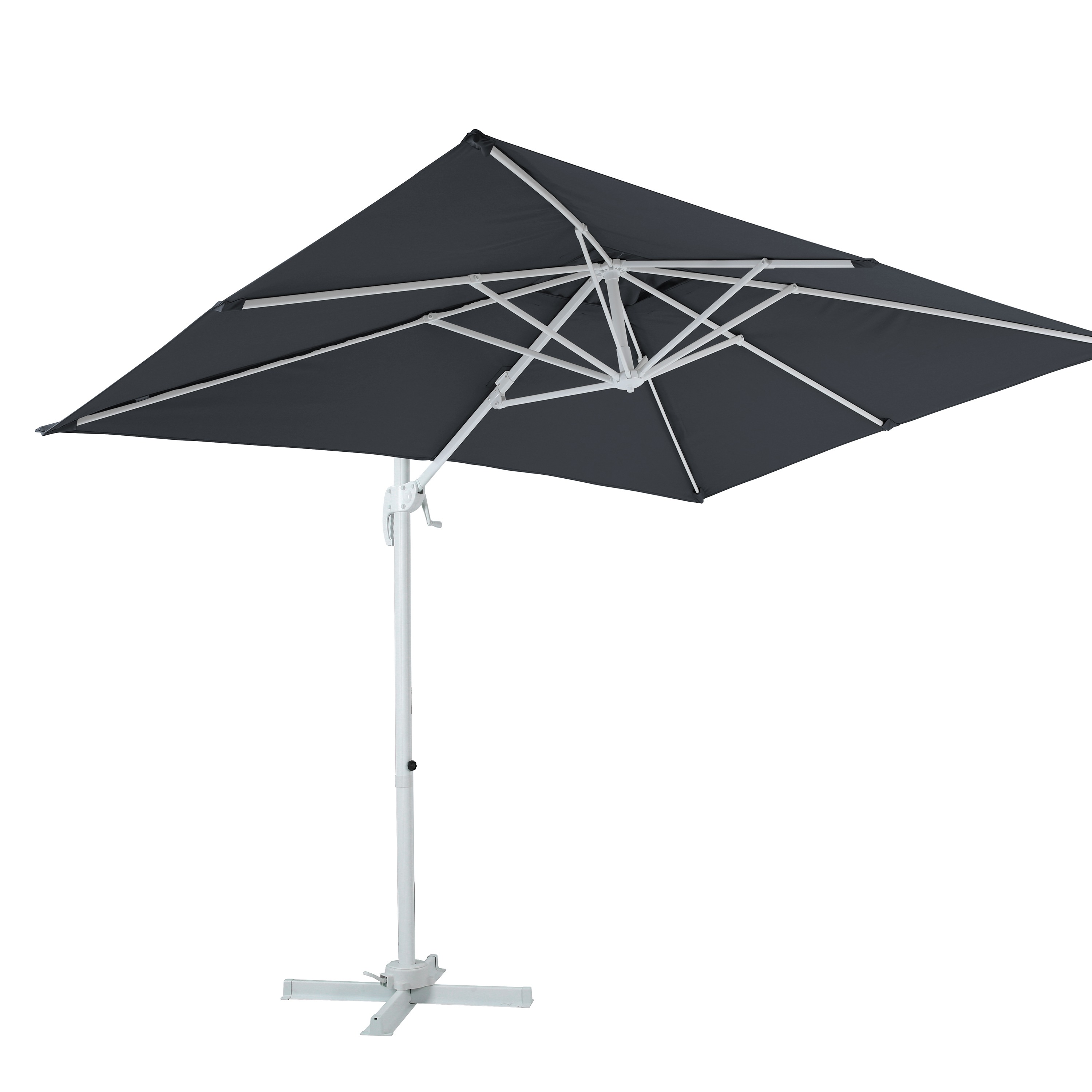 AXI Coco Parasol déporté 200x300cm Blanc/Gris 