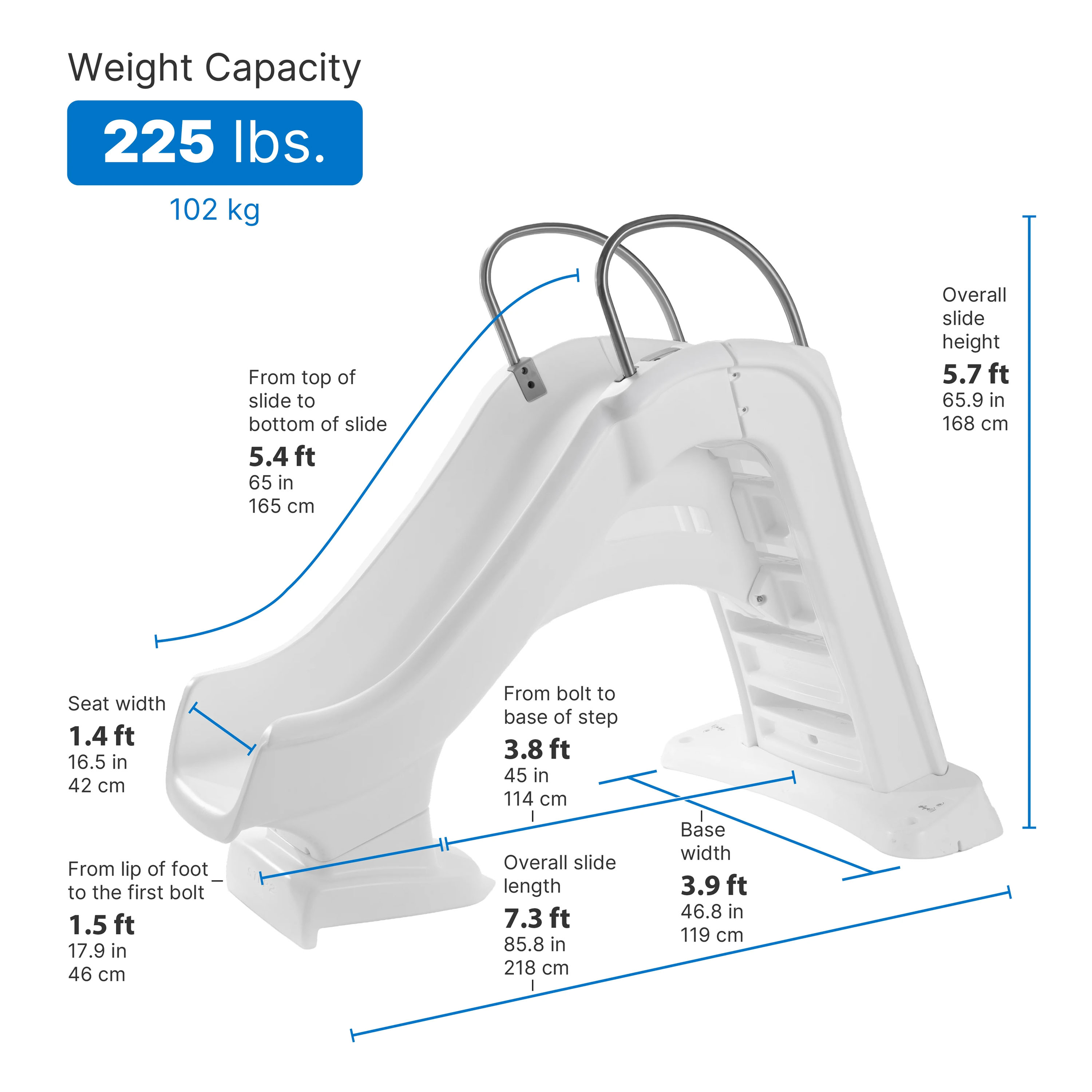 Step2 Vero Poolside Pool Slide White