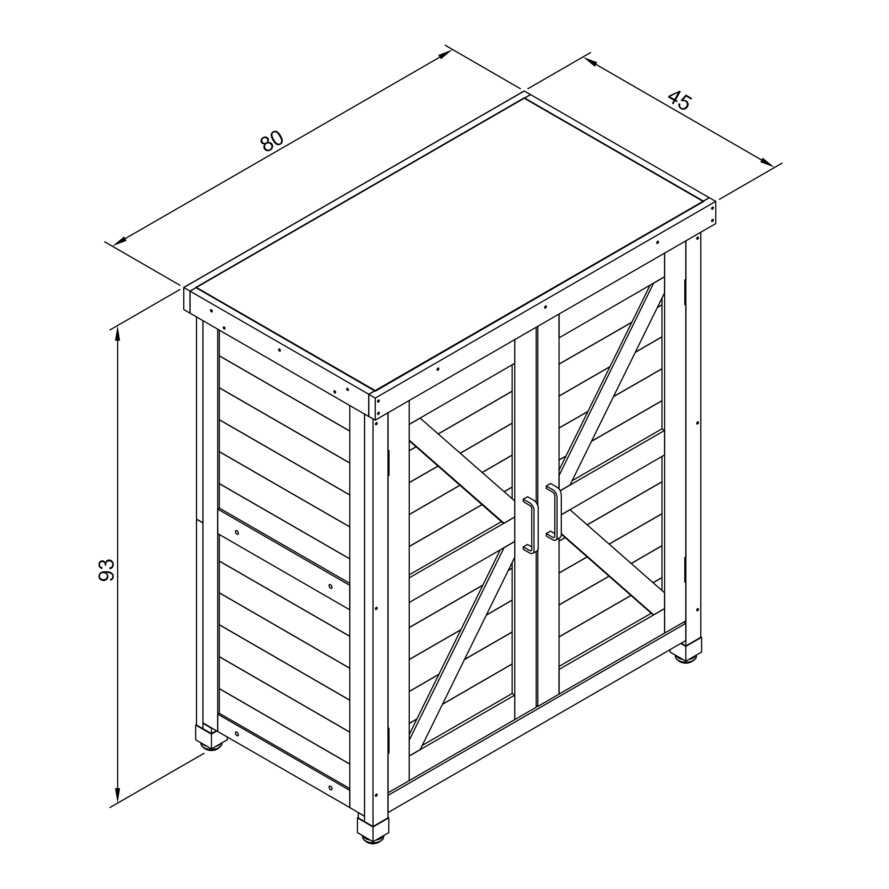 AXI Felix Armoire de jardin en bois brun 