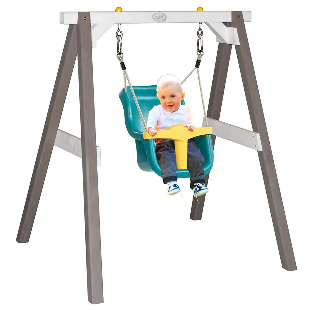 AXI Baby Schommel Grijs/wit met zitje
