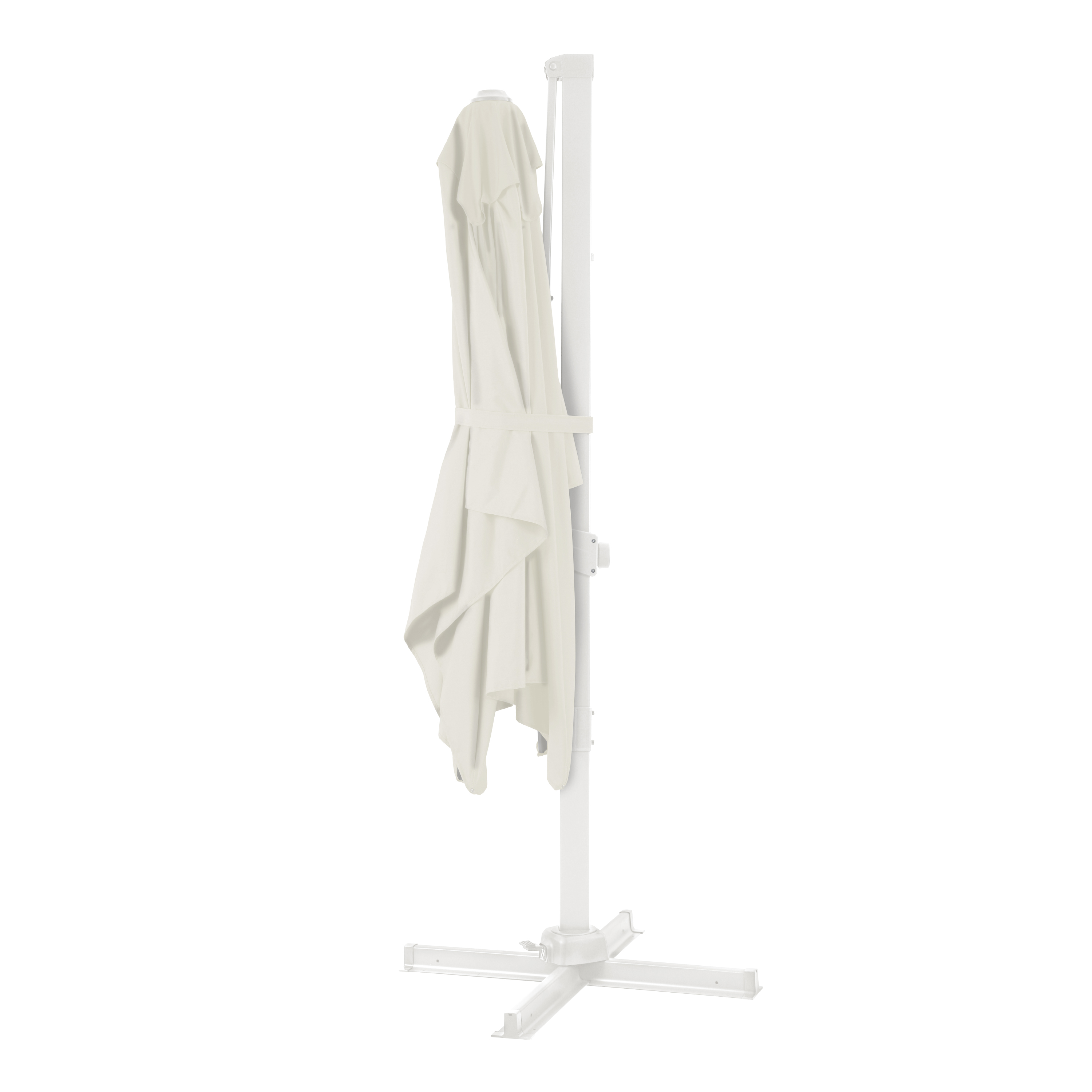 AXI Milad Premium Parasol déporté 200x300cm Blanc/Beige