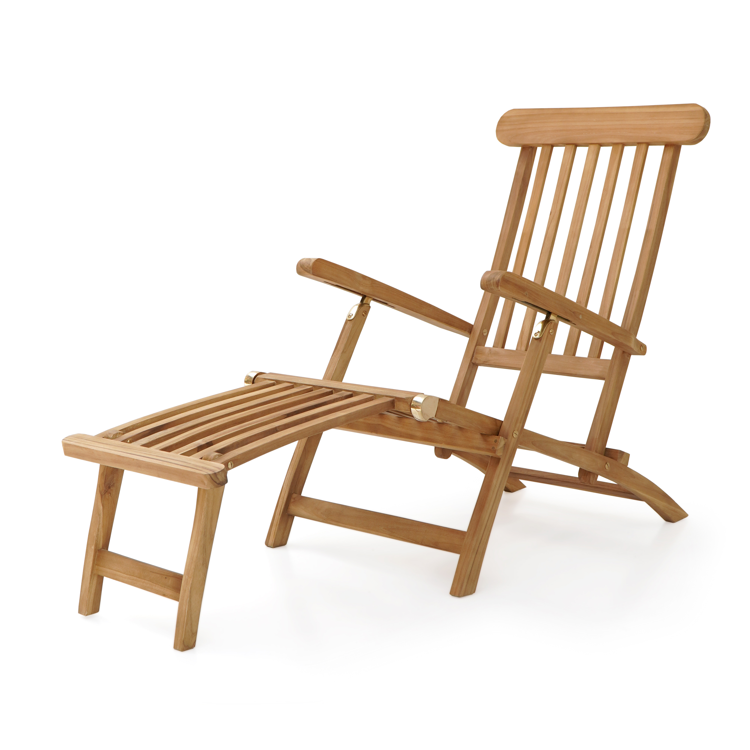 AXI Costa Deckchair with cushion - Teak-8720365062766 AXI Costa Deckchair with cushion - Teak