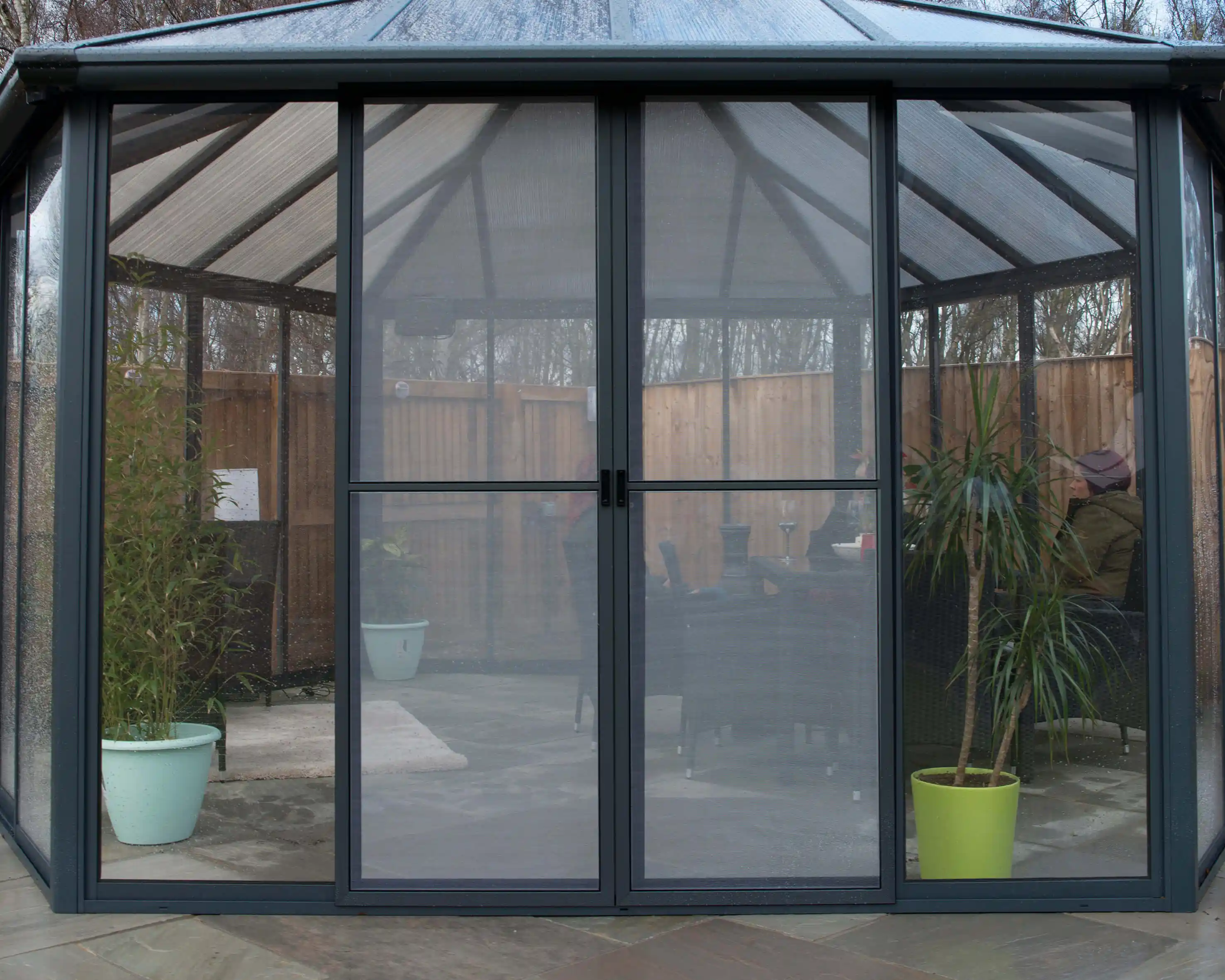 Canopia Garda Pavillon de jardin 520X595X332 cm Gris Foncé