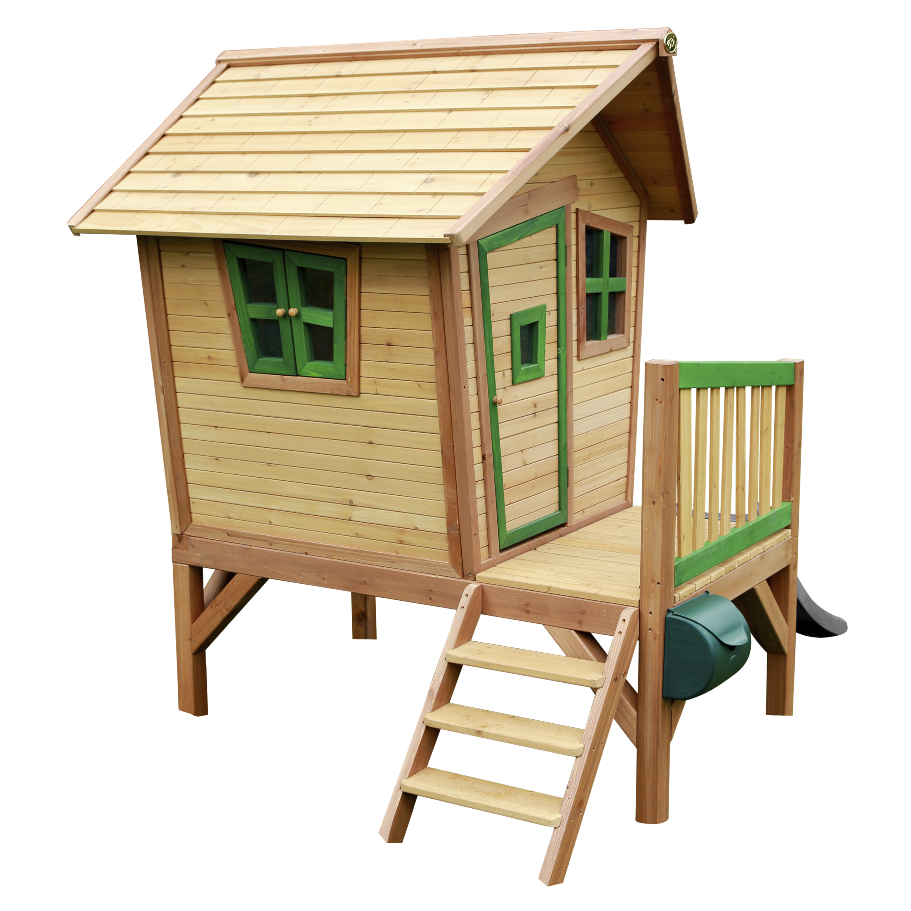 AXI Robin Playhouse Brown/Green - Grey Slide