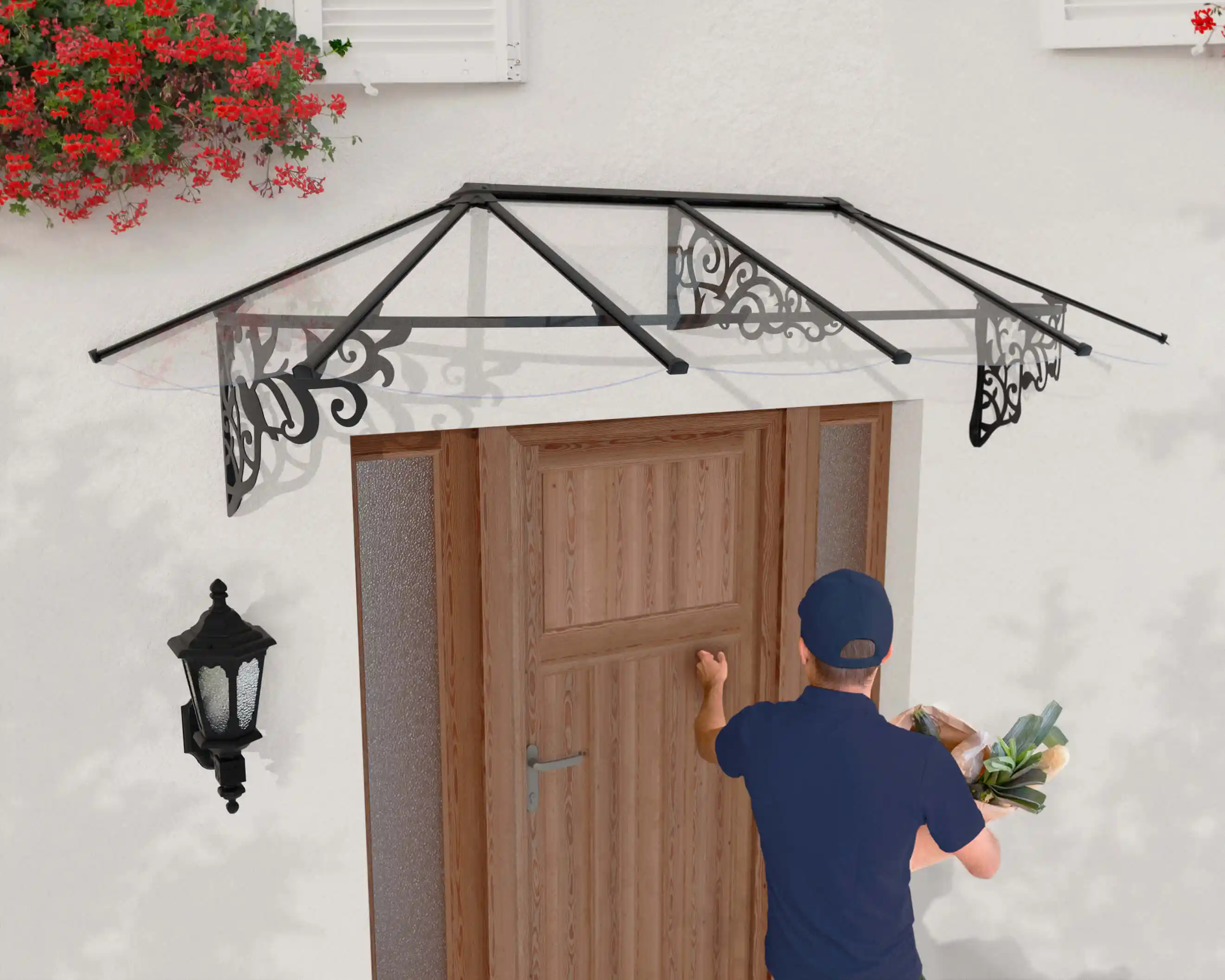 Canopia Lily 267X88X70 cmDeur en Veranda Luifel Zwart Helder