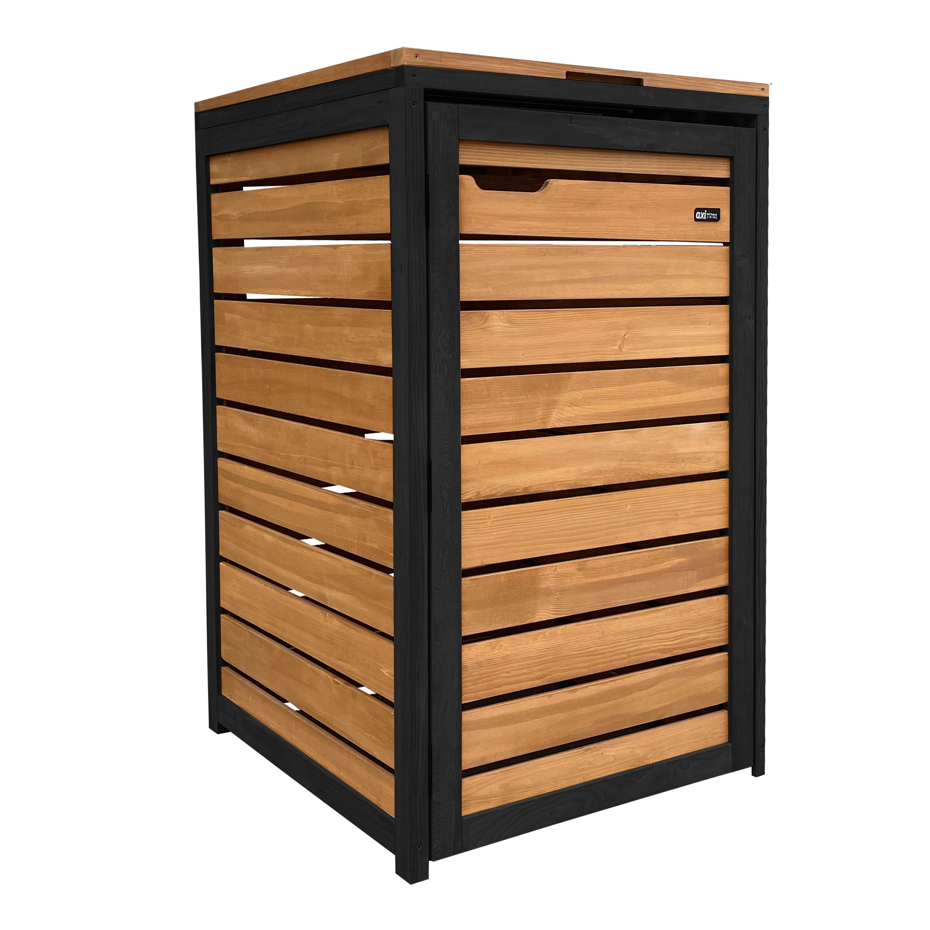 AXI Lex Wooden Bin Storage Brown/Black - 1 bin