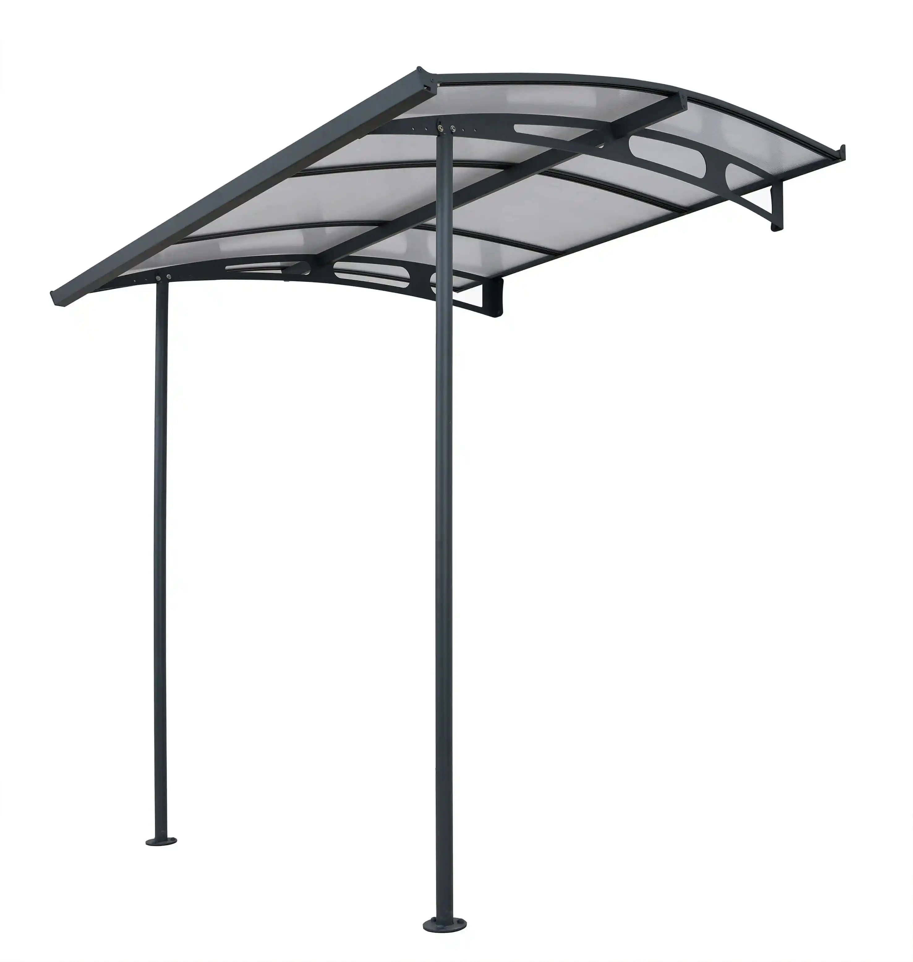 Canopia Vega 200X200X252 cm Deur en Veranda Luifel Grijs Helder-7290108131758 Canopia Vega 200X200X252 cm Deur en Veranda Luifel Grijs Helder