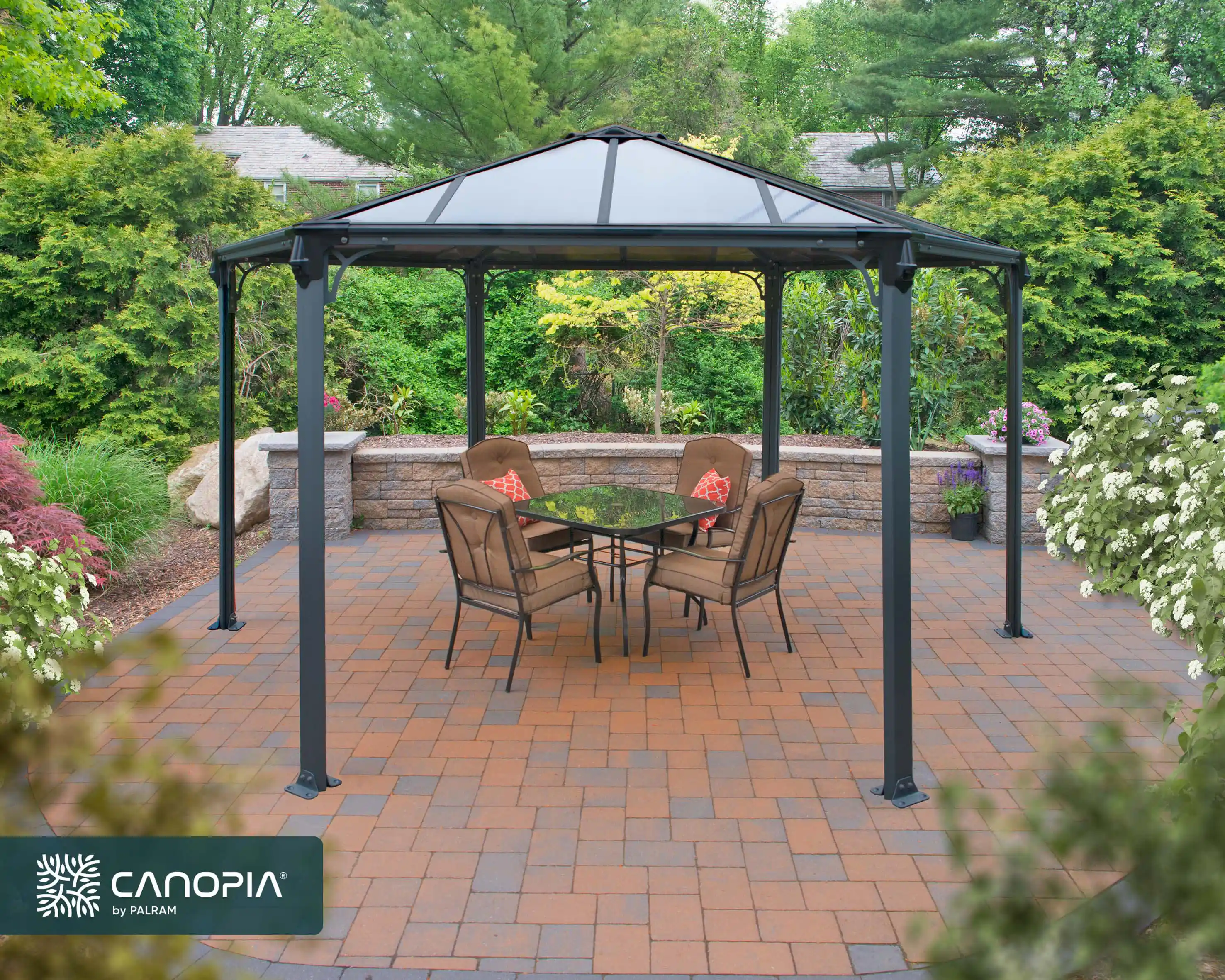 Canopia Monaco 390X450X290 cm Tuinpaviljoen Donkergrijs Brons-7290108130232 Canopia Monaco 390X450X290 cm Tuinpaviljoen Donkergrijs Brons